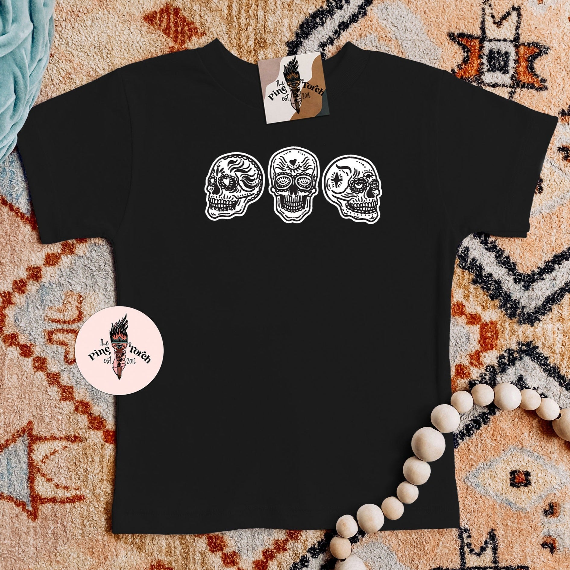 « SUGAR SKULLS » KID'S BLACK TEE