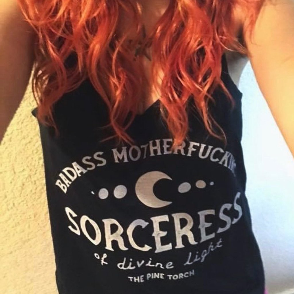 « BADASS MOTHERFUCKING SORCERESS OF DIVINE LIGHT » SLOUCHY TANK