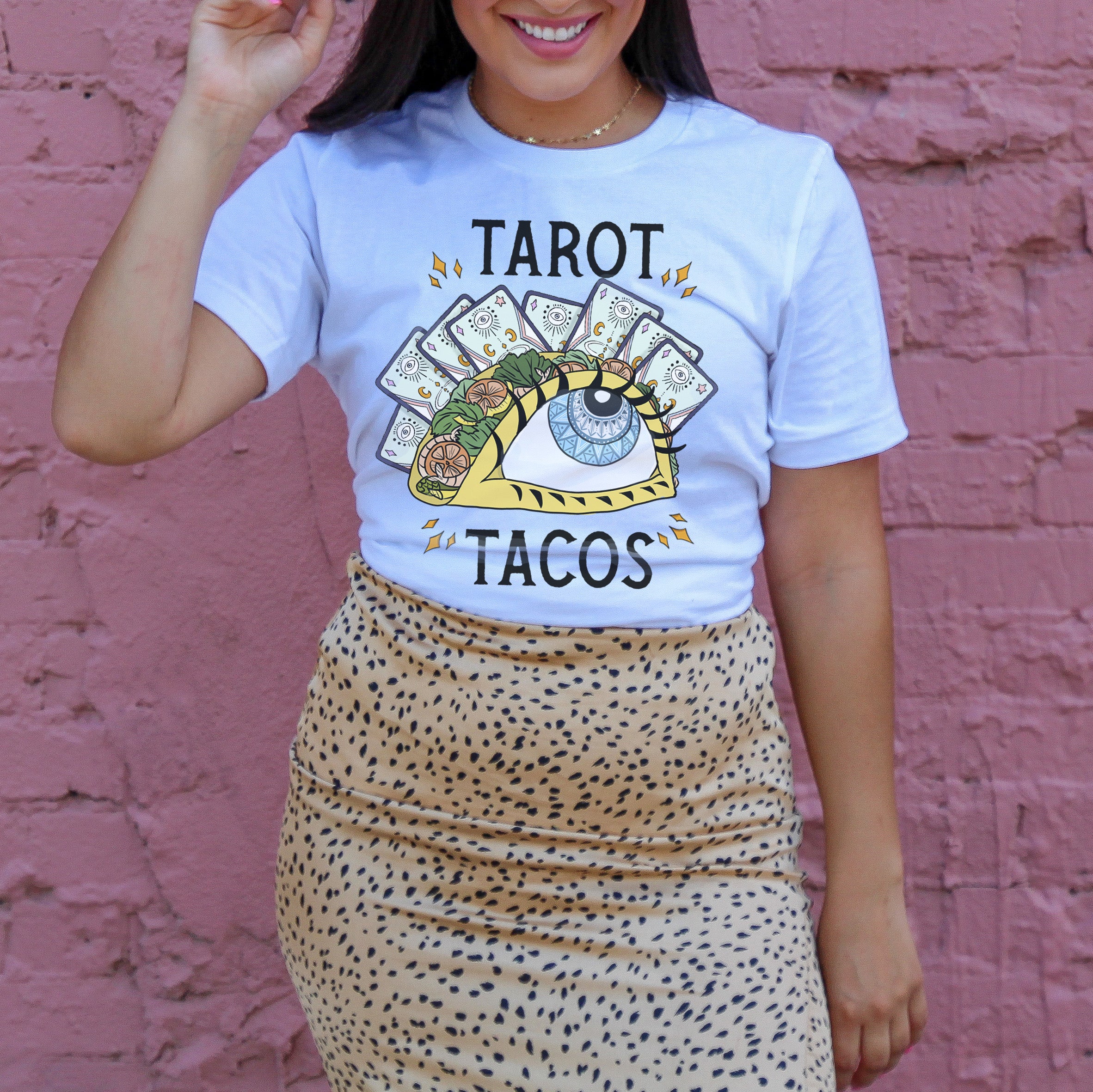 « TACOS AND TAROT » UNISEX WHITE TEE