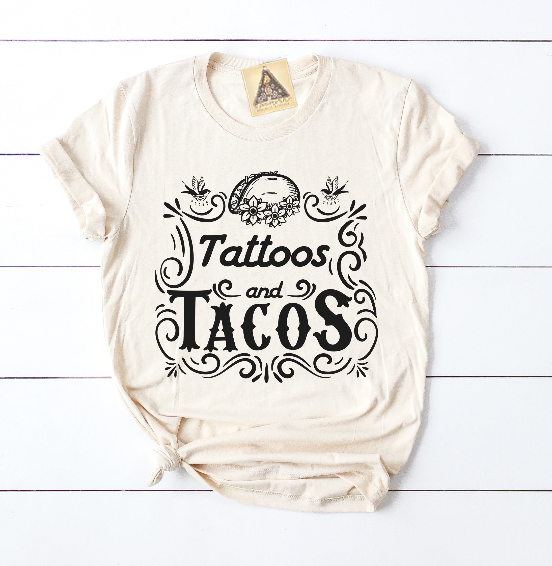 « TANTRUMS AND TACOS » CREAM KID'S TEE