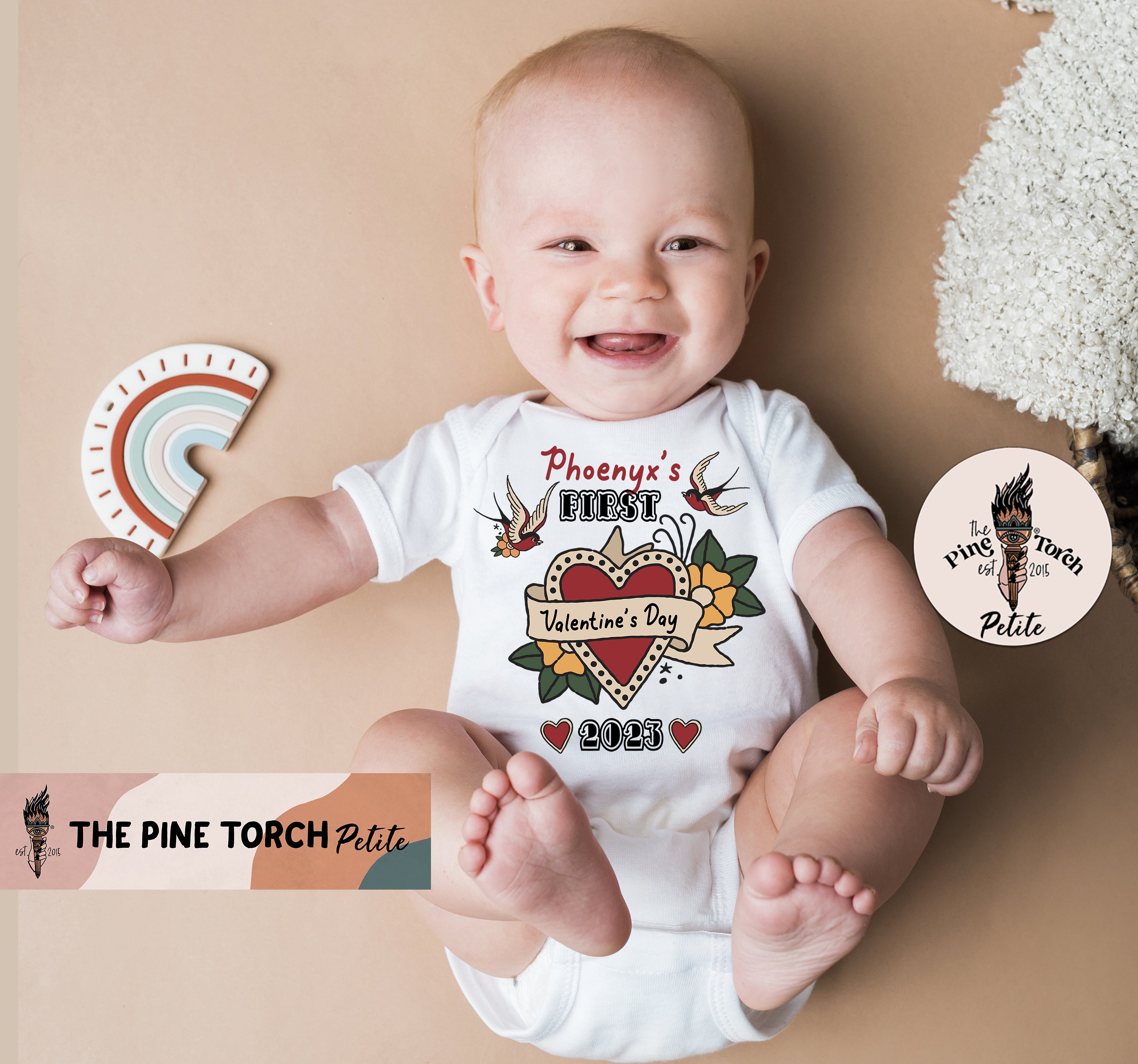 « CUSTOM FIRST VALENTINE'S DAY - TATTOO STYLE » BODYSUIT