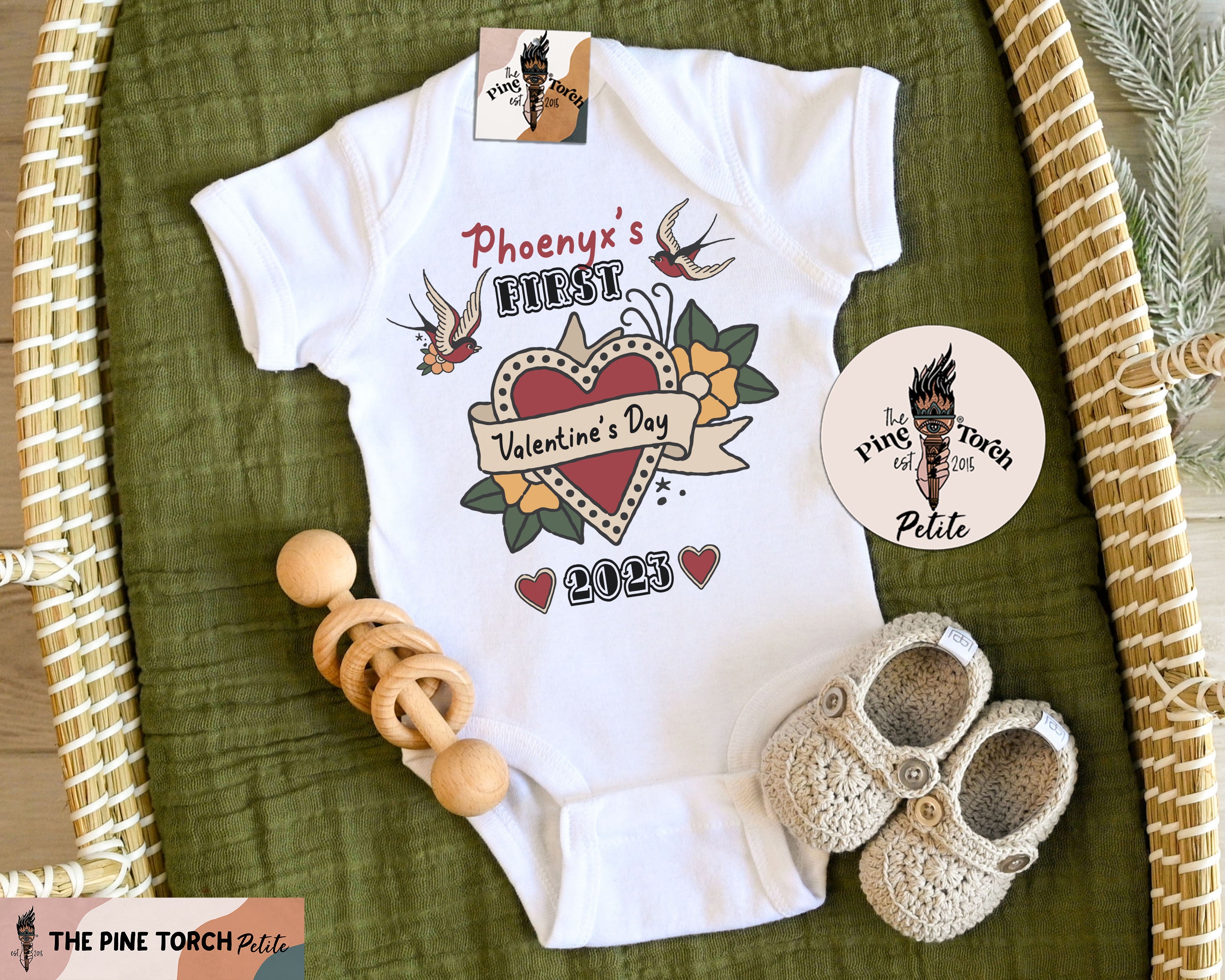 « CUSTOM FIRST VALENTINE'S DAY - TATTOO STYLE » BODYSUIT