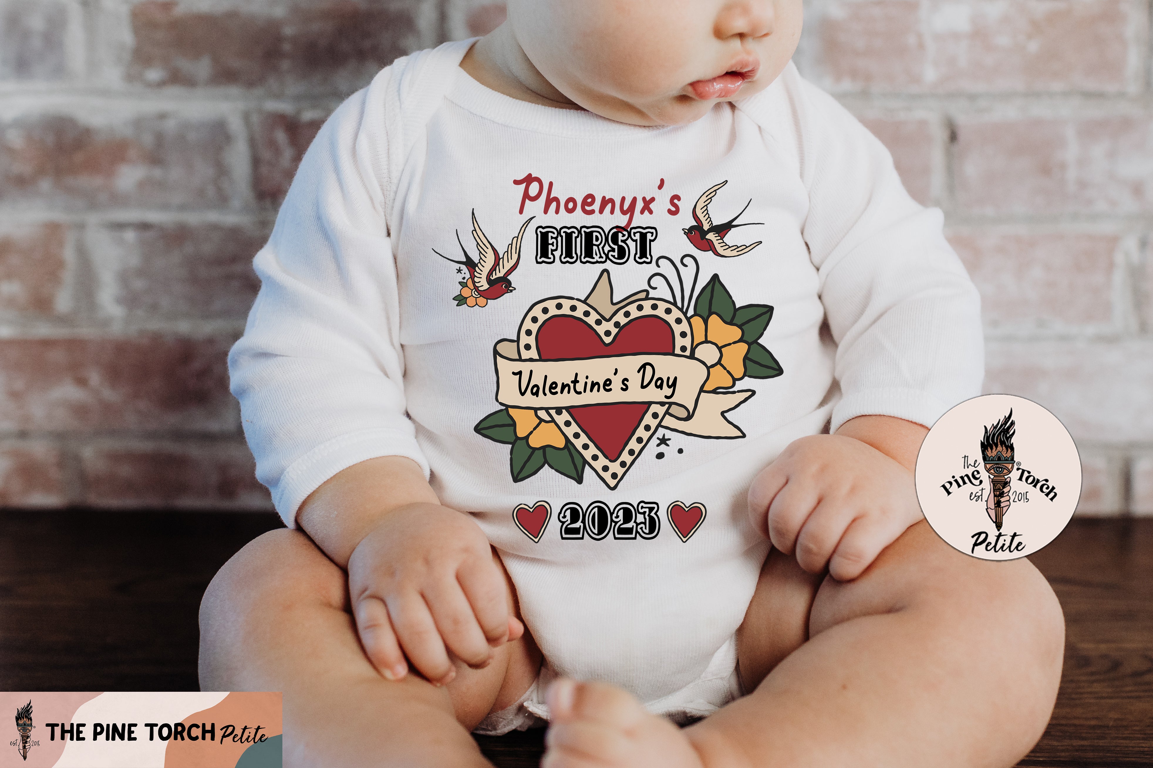 « CUSTOM FIRST VALENTINE'S DAY - TATTOO STYLE » BODYSUIT
