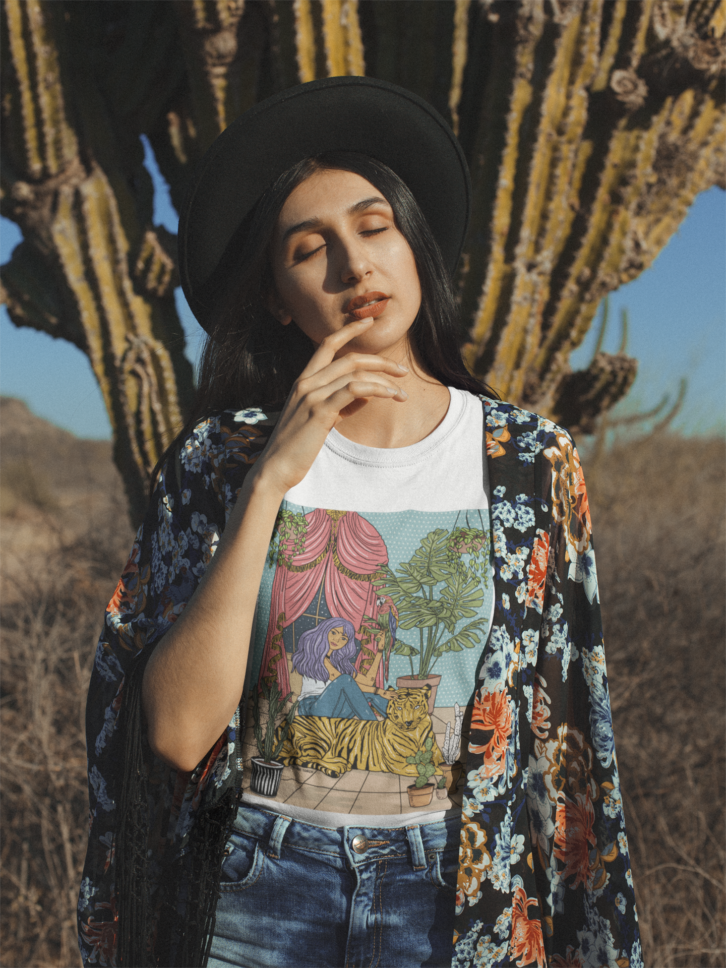« MY INNER JUNGLE » UNISEX CREAM TEE
