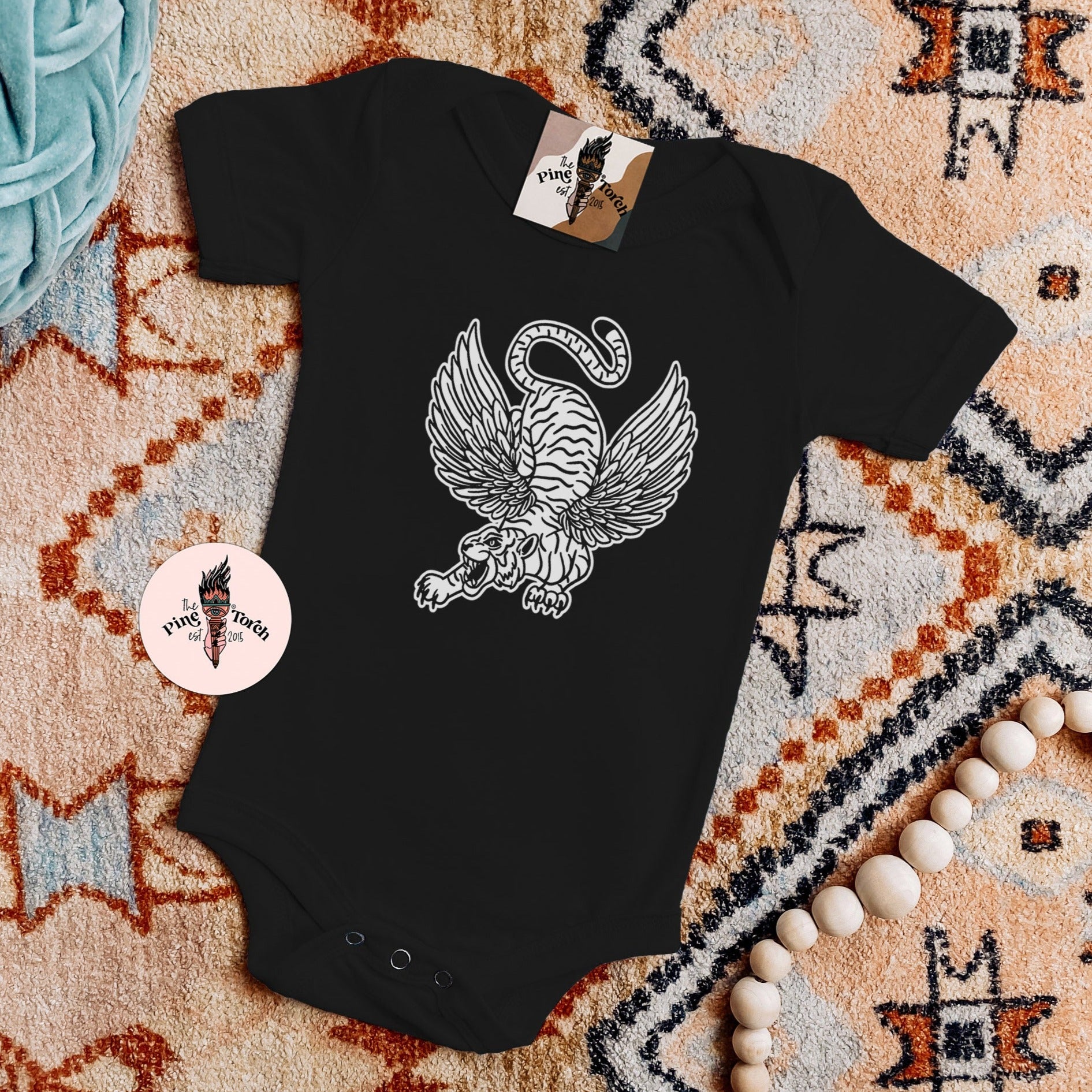 « GET 'EM, TIGER » BLACK BODYSUIT