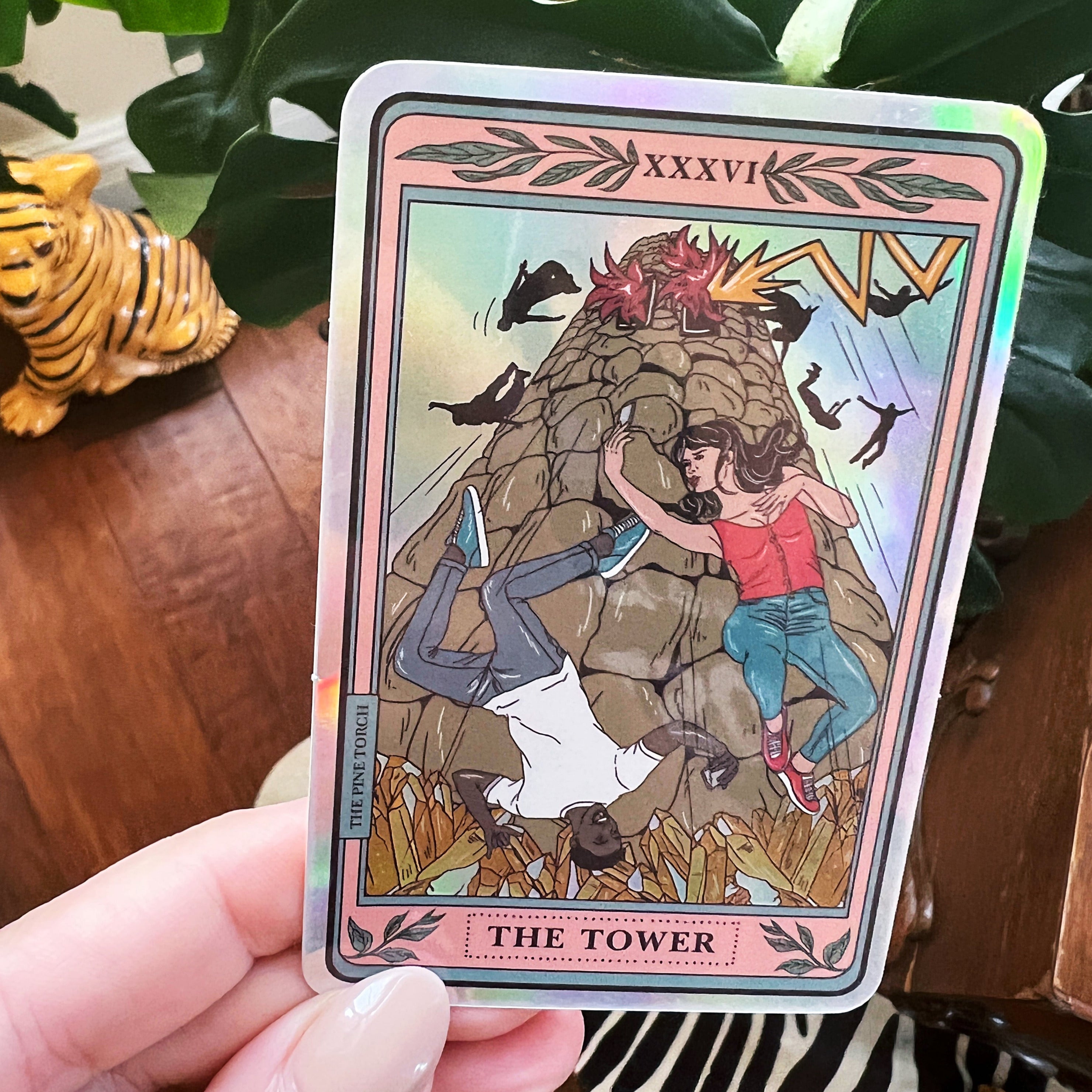 THE TOWER TAROT « HOLOGRAPHIC STICKER »