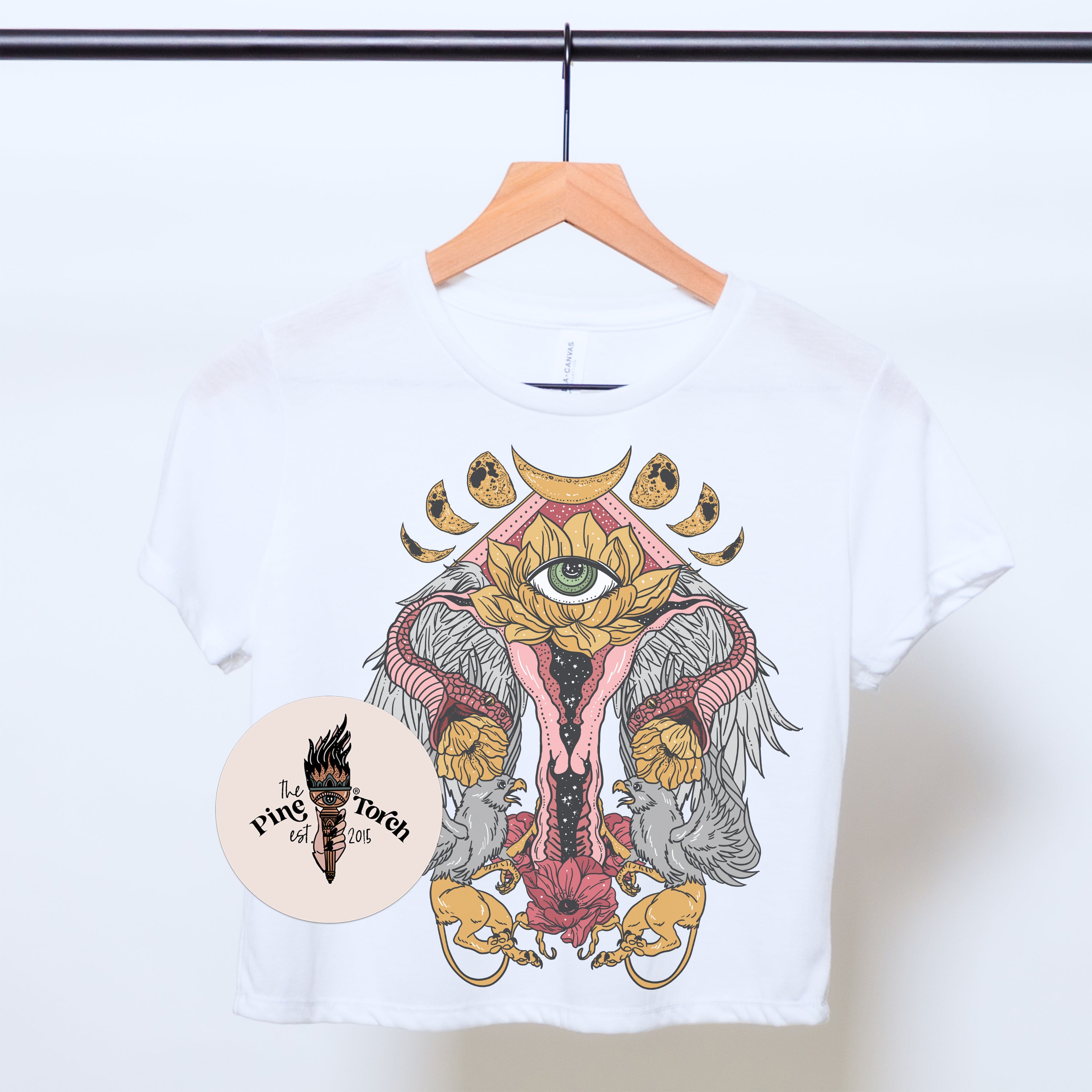 « COSMIC UTERUS » FLOWY CROP TEE