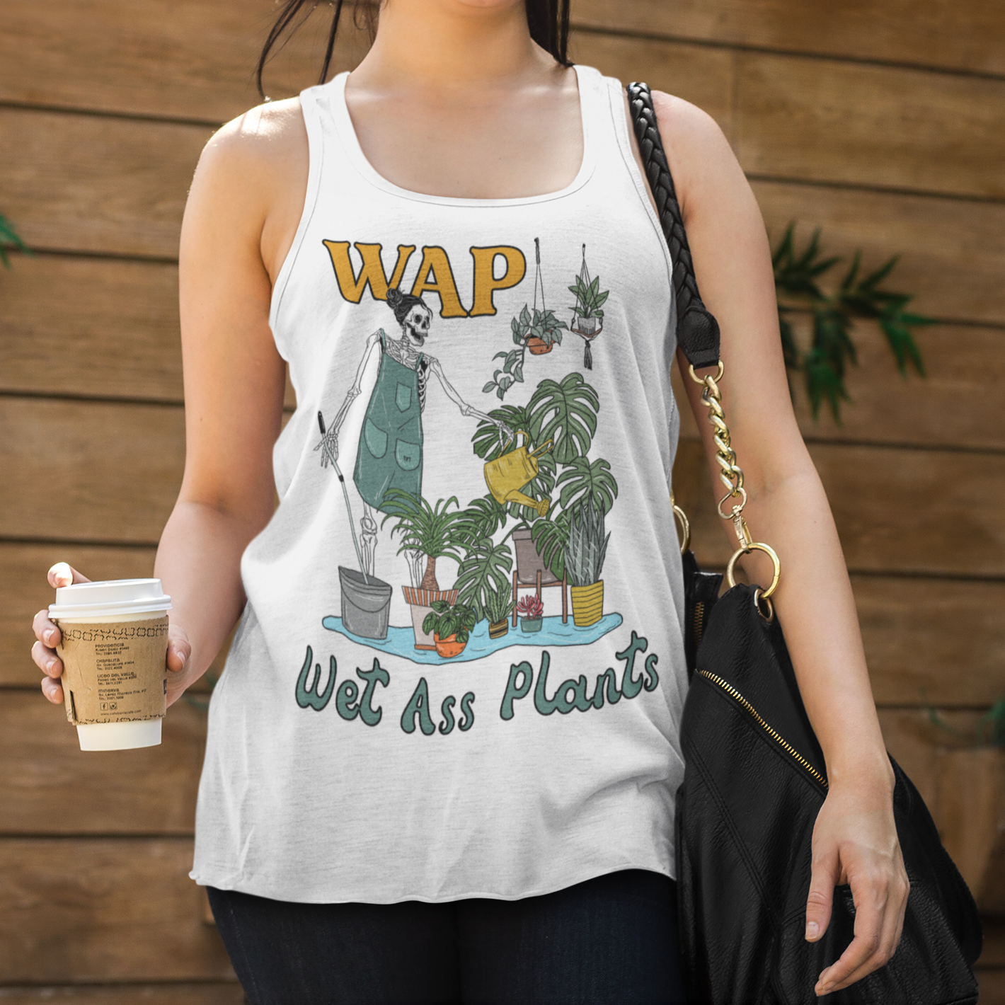 « WAP - WET ASS PLANTS » SLOUCHY OR FLOWY RACERBACK TANK