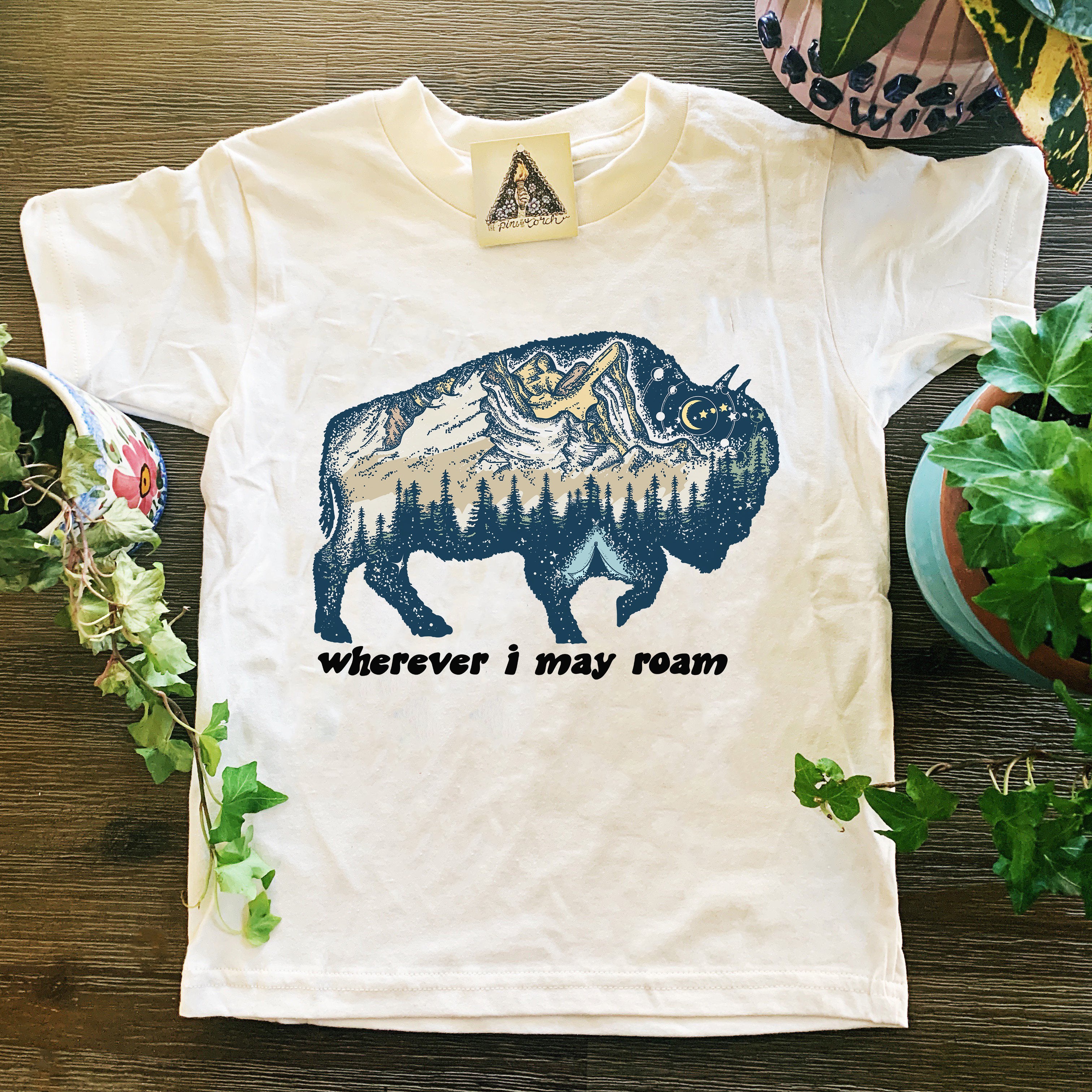 « WHEREVER I MAY ROAM - BUFFALO » KID'S TEE