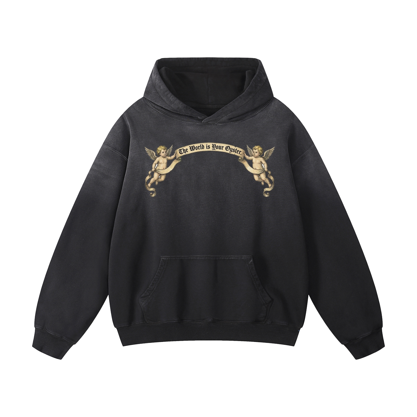 The World is Your Oyster // Heavyweight Sunfade Oversized Hoodie