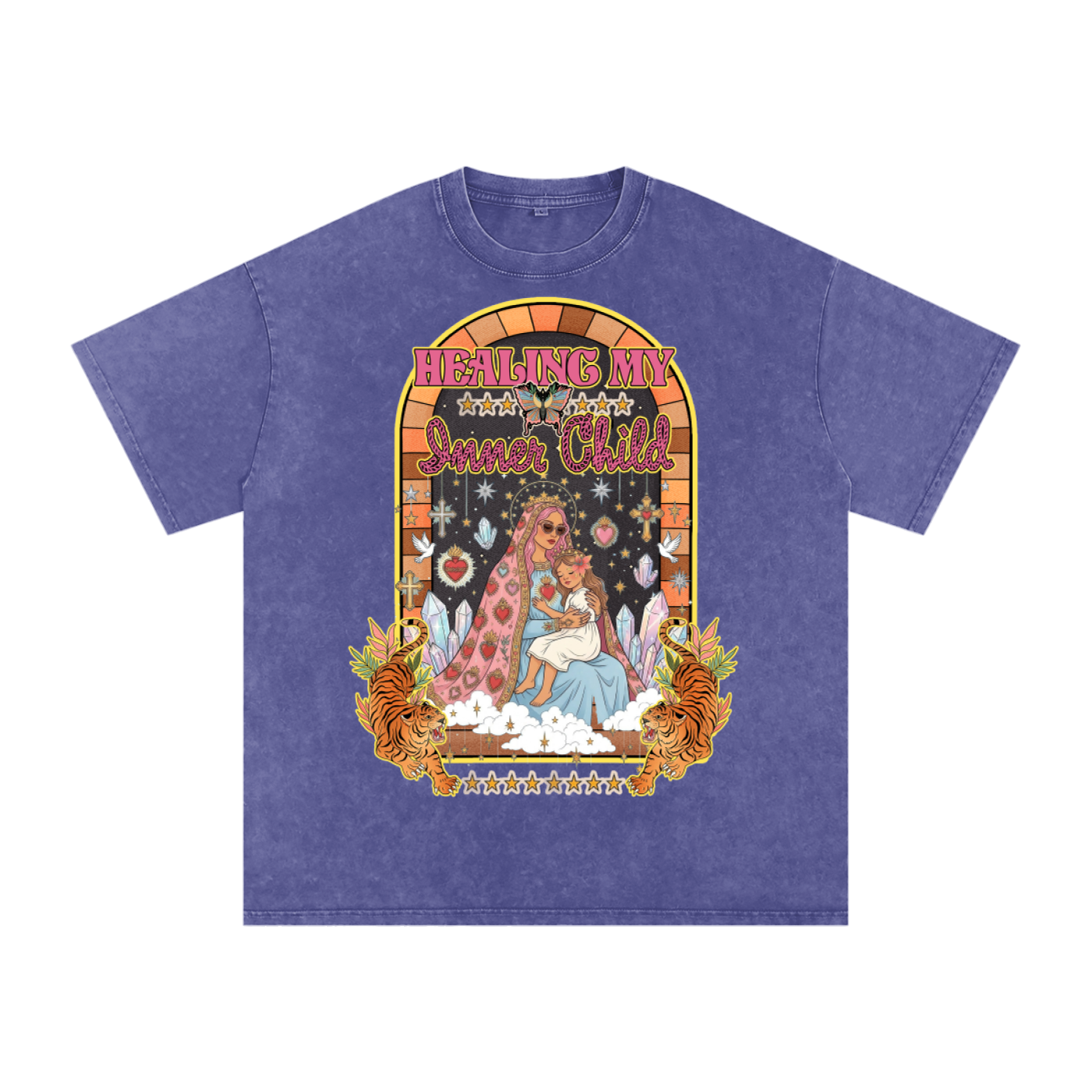 Healing My Inner Child // Snow Washed Oversized Cotton T-Shirt