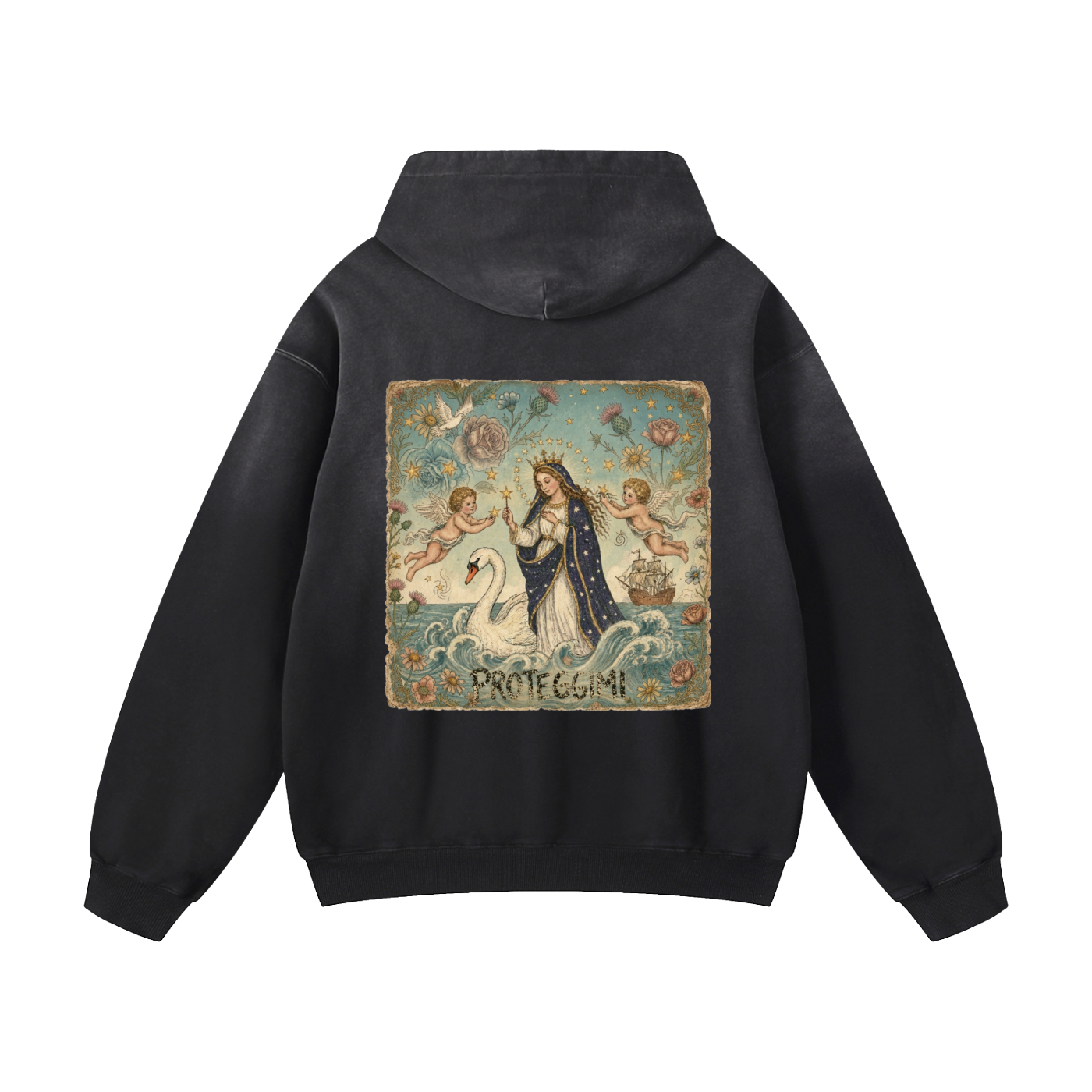 Proteggimi // Heavyweight Sunfade Oversized Hoodie