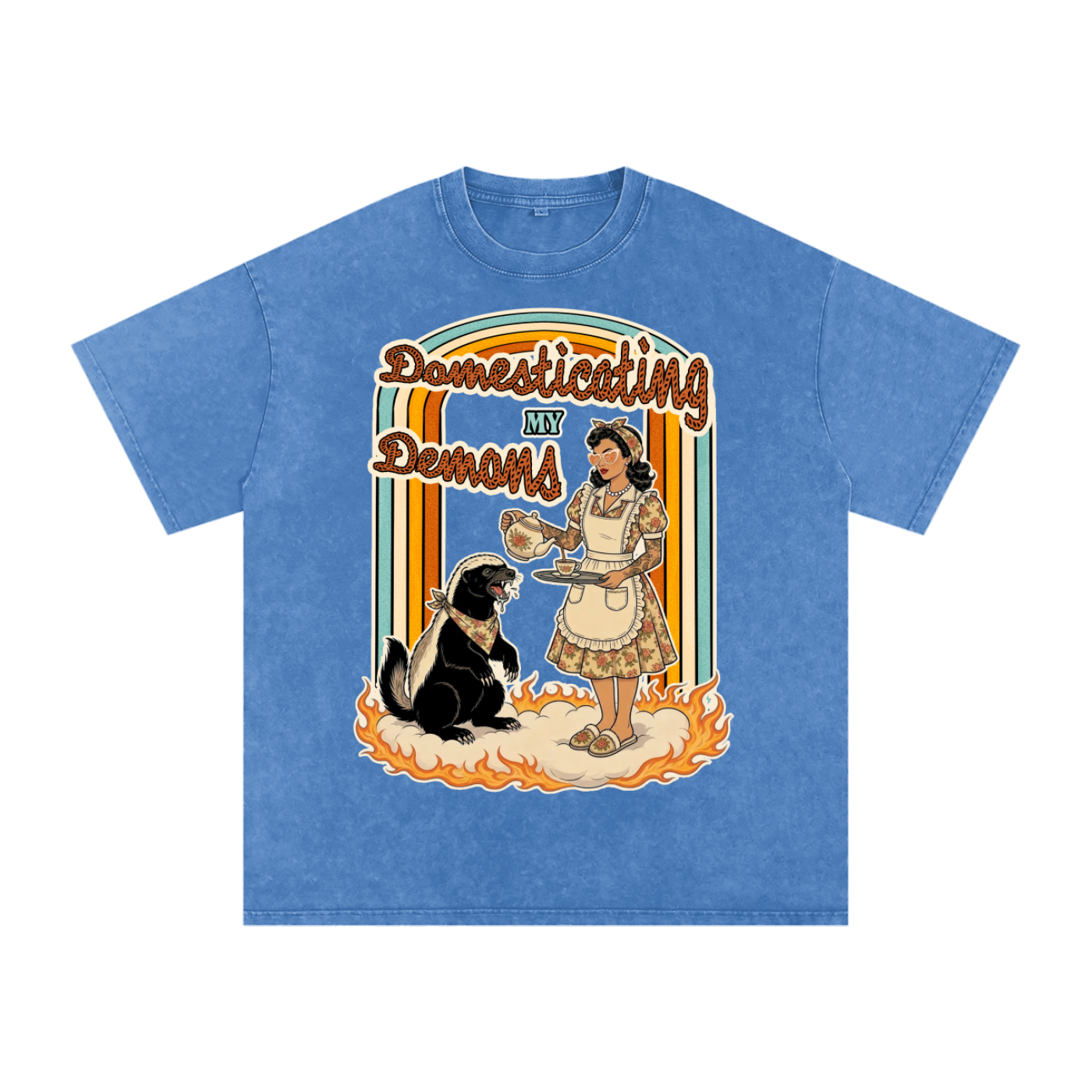 Domesticating My Demons // Snow Washed Oversized Cotton T-Shirt