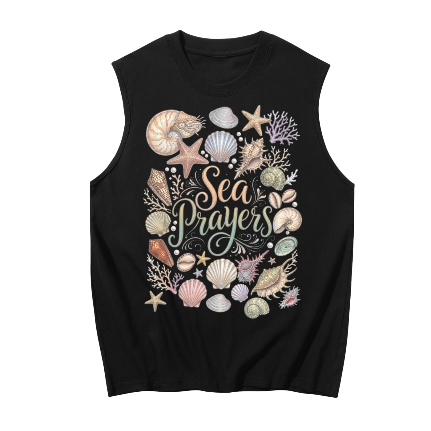 Sea Prayers // Unisex Boxy Cotton Tank