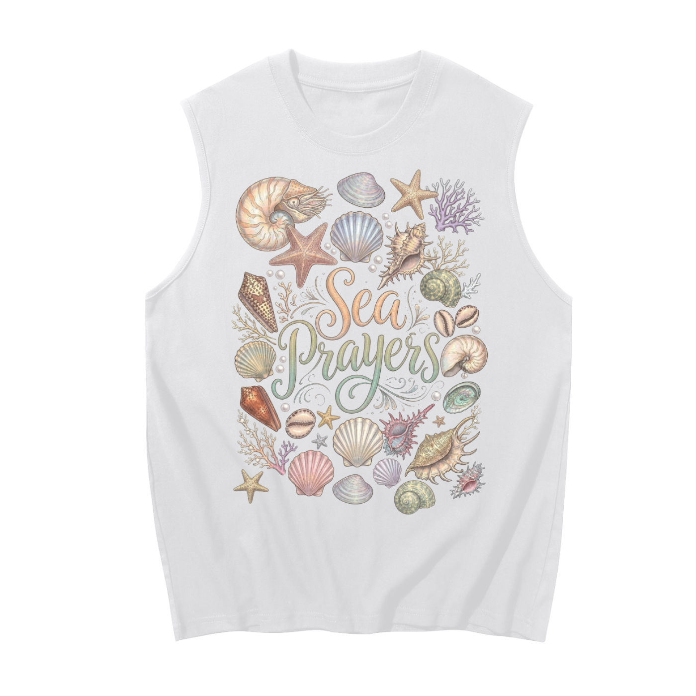 Sea Prayers // Unisex Boxy Cotton Tank