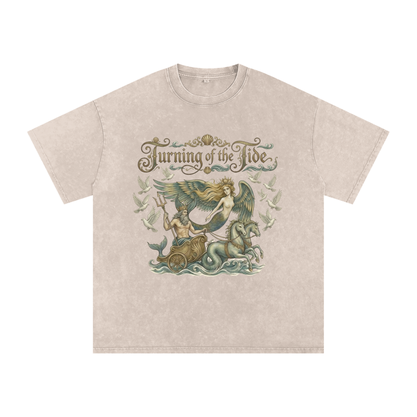 Turning of the Tide // Snow Washed Oversized Cotton T-Shirt