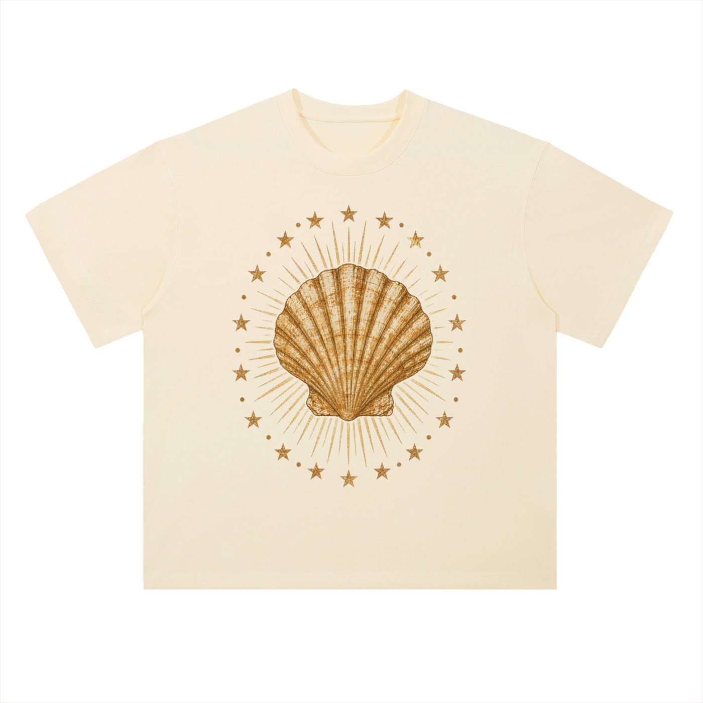 Seashell Milagro // Heavyweight Drop Shoulder Cotton T-Shirt