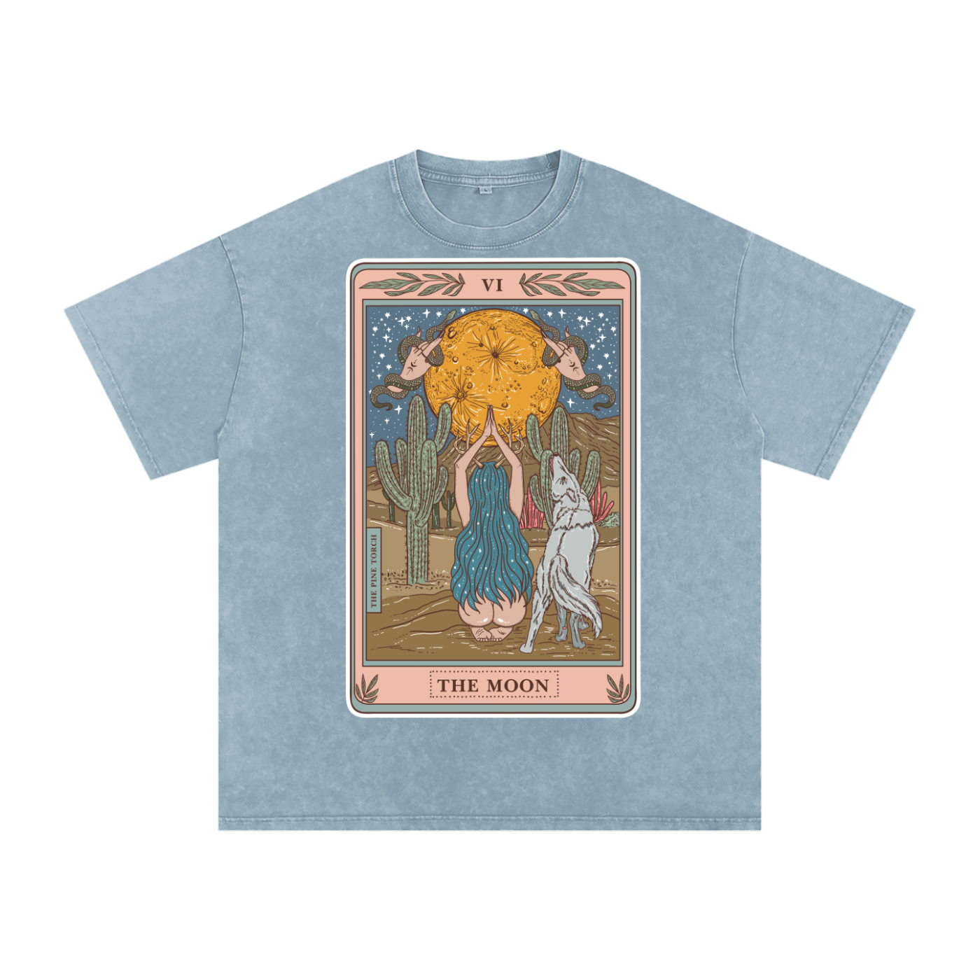 The Moon // Snow Washed Oversized Cotton T-Shirt