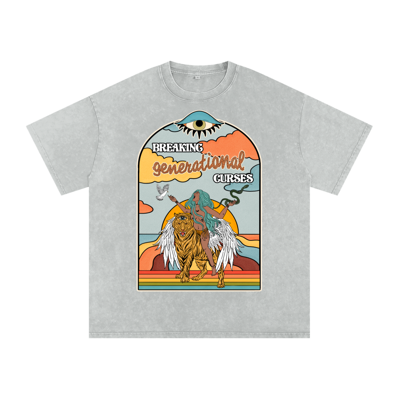 Breaking Generational Curses // Snow Washed Oversized Cotton T-Shirt
