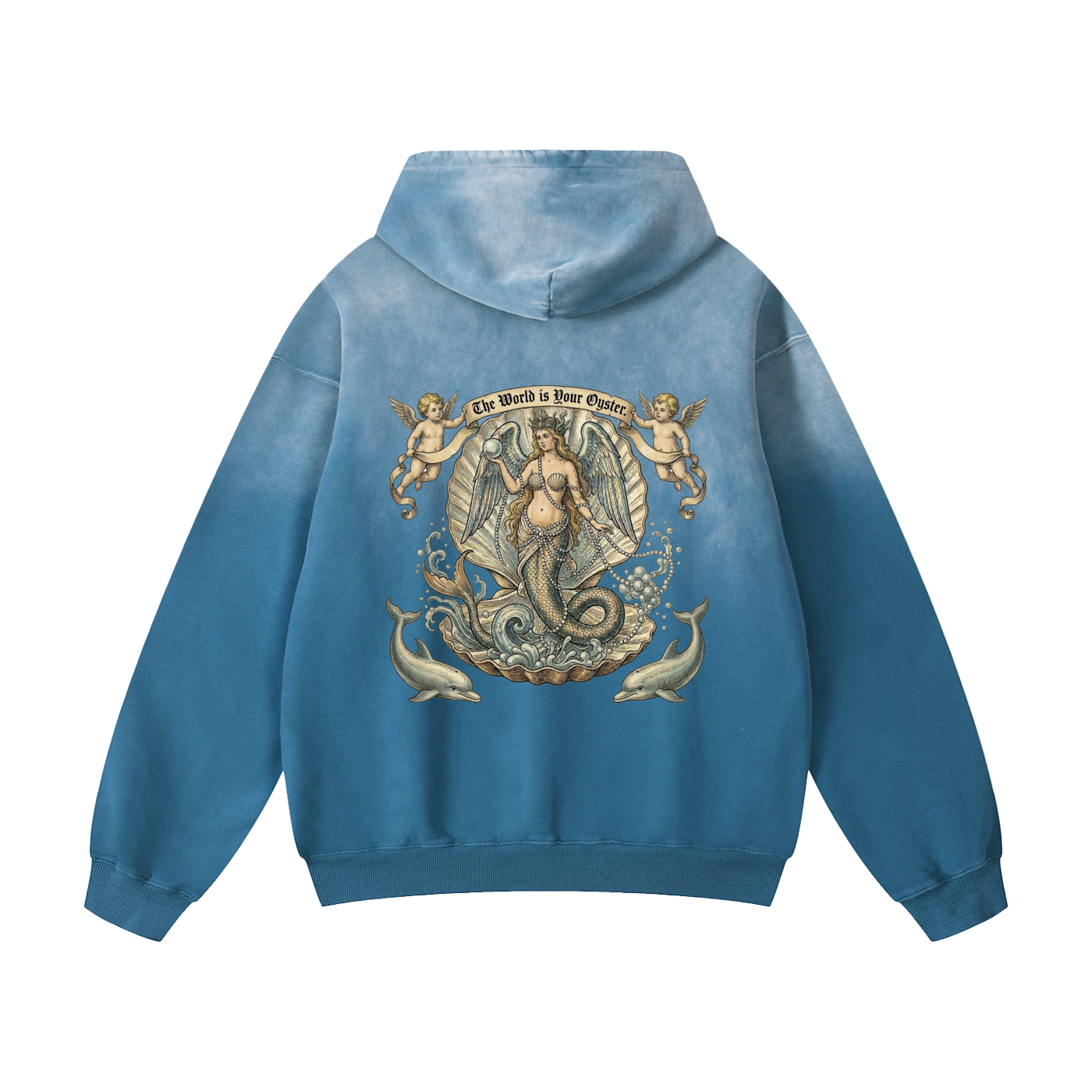 The World is Your Oyster // Heavyweight Sunfade Oversized Hoodie