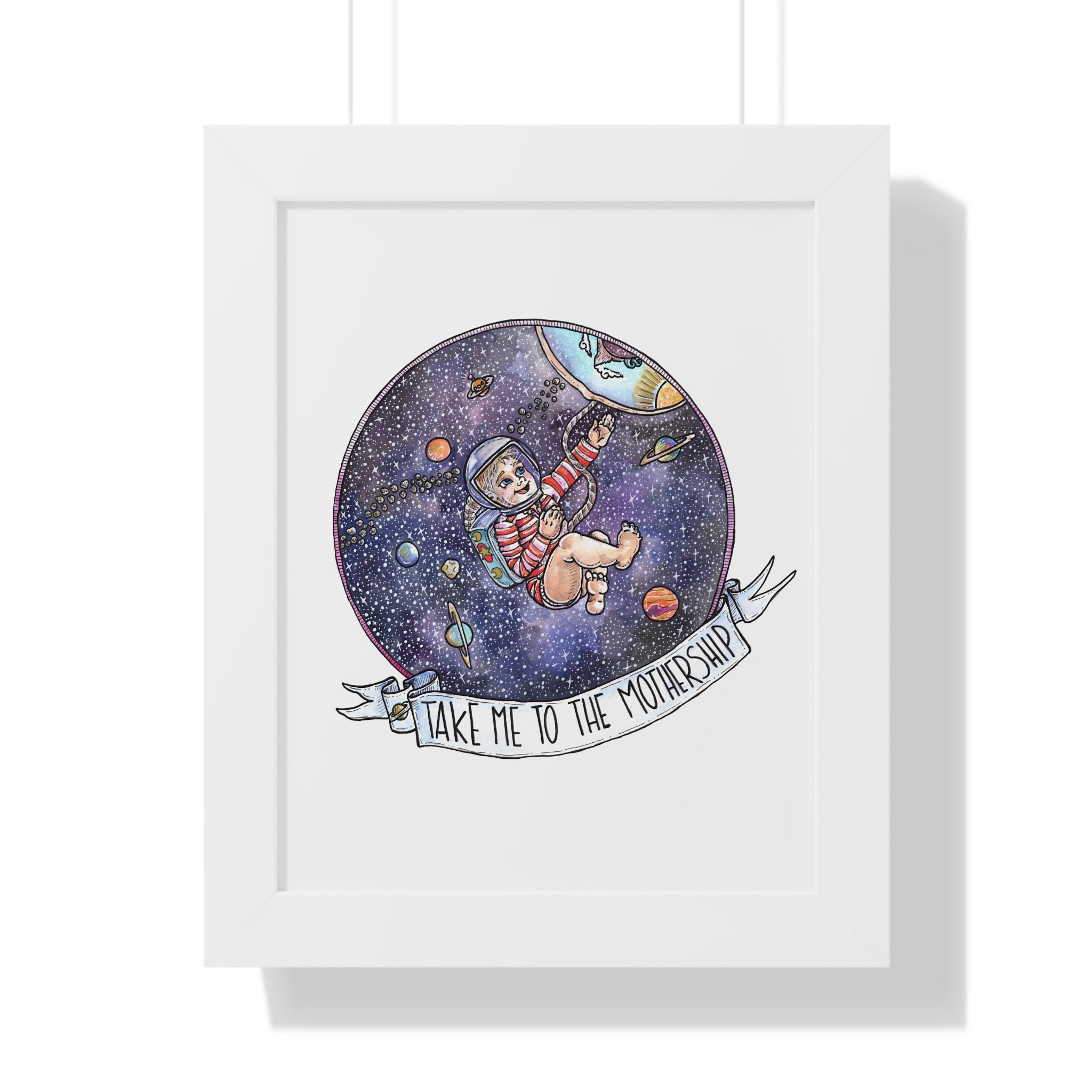 TAKE ME TO THE MOTHERSHIP // FRAMED POSTER PRINT