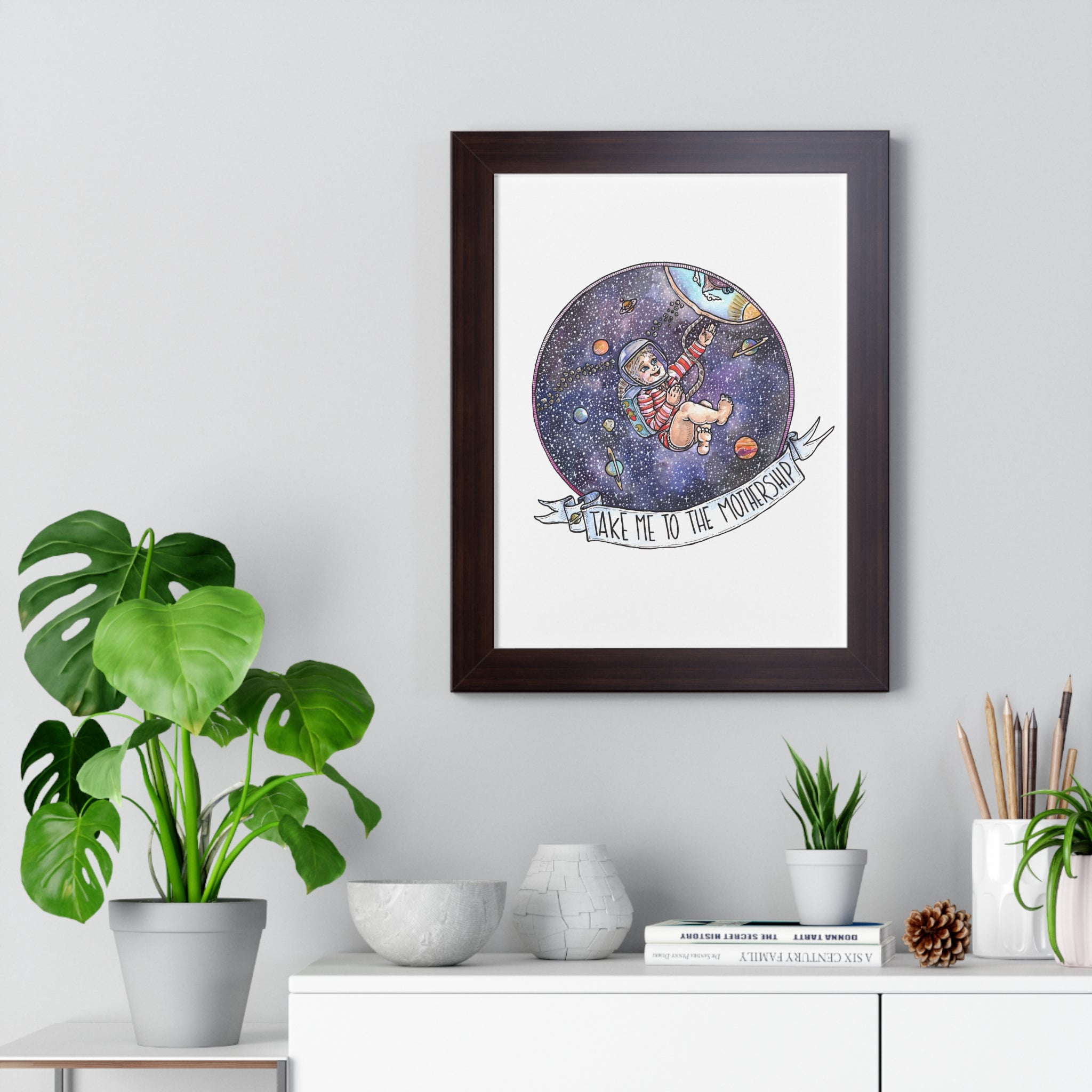 TAKE ME TO THE MOTHERSHIP // FRAMED POSTER PRINT