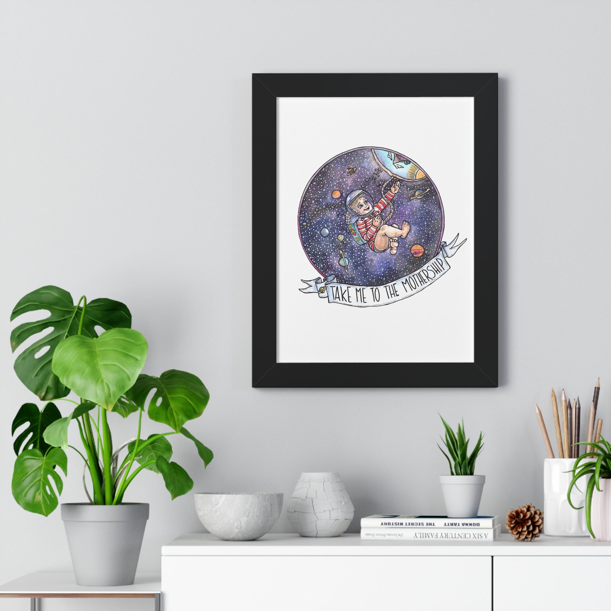 TAKE ME TO THE MOTHERSHIP // FRAMED POSTER PRINT
