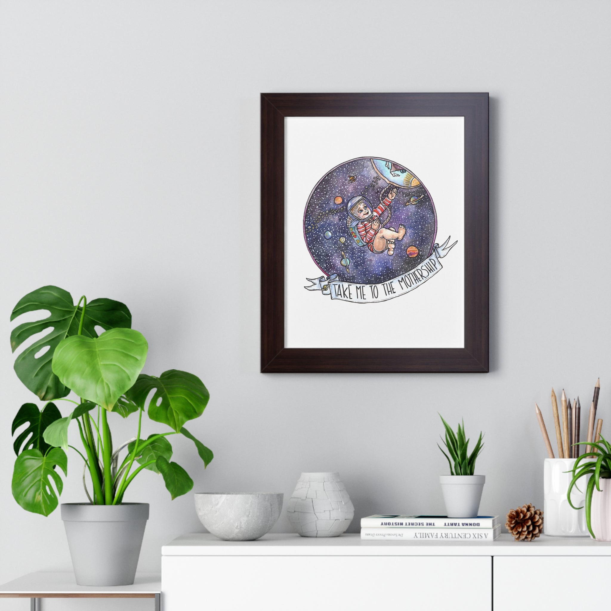 TAKE ME TO THE MOTHERSHIP // FRAMED POSTER PRINT