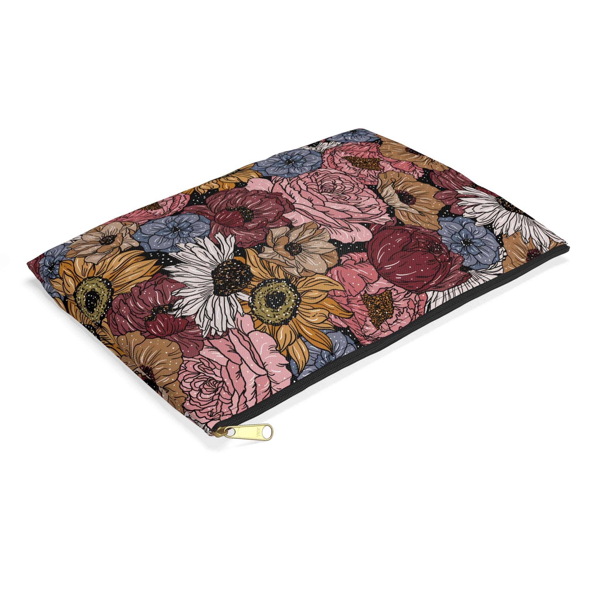 RETRO FLORAL // COSMETIC ZIP POUCH