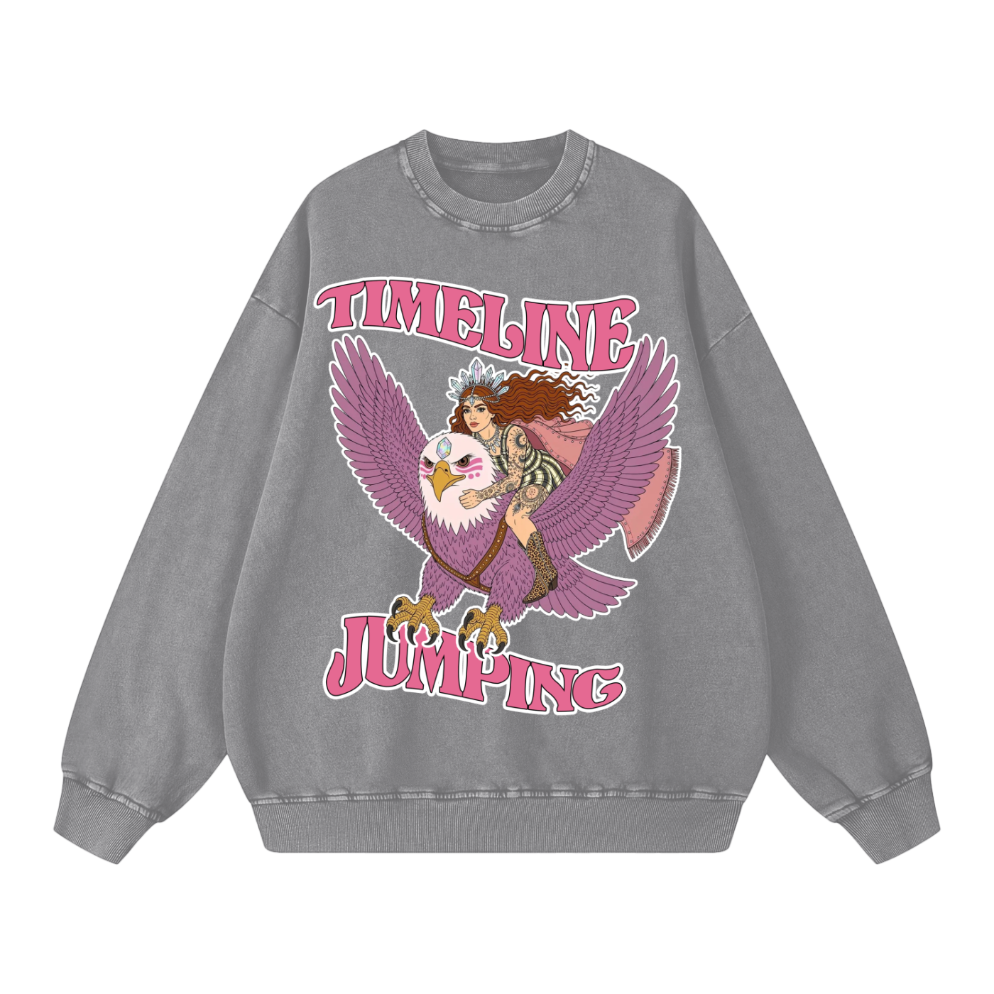 Timeline Jumping // Snow Washed Oversized Sweatshirt