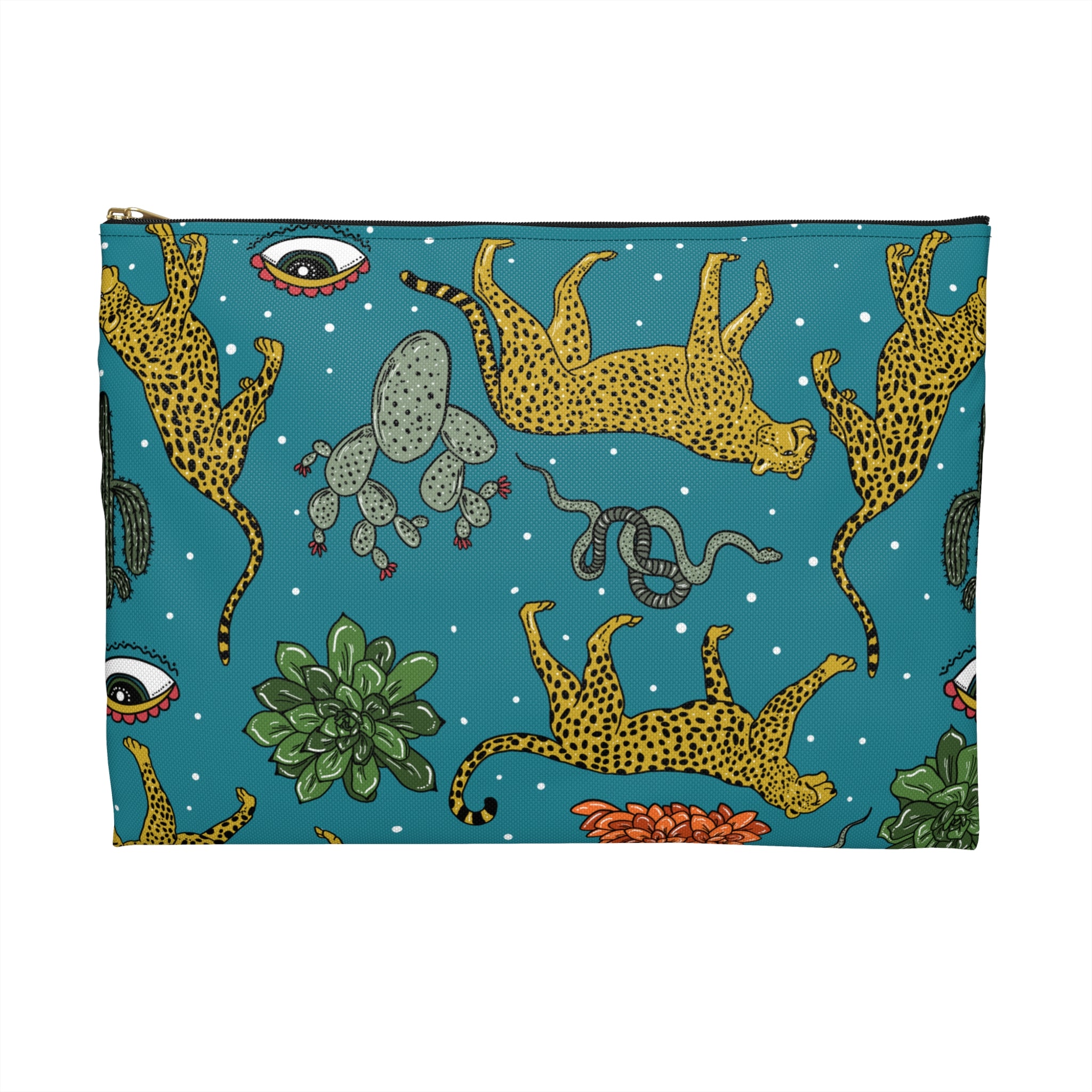 DESERT LEOPARD // COSMETIC ZIP POUCH