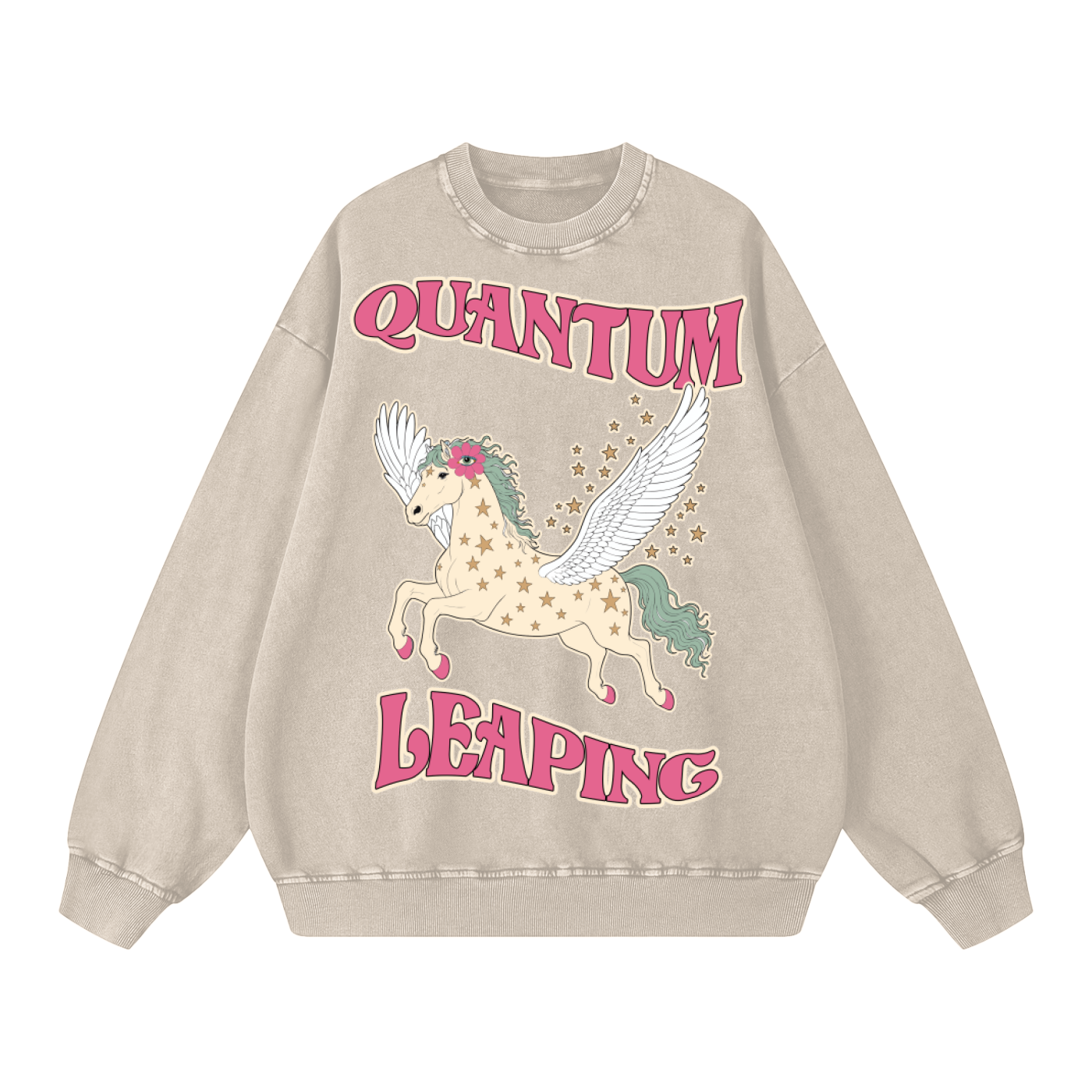 Quantum Leaping // Snow Washed Oversized Sweatshirt