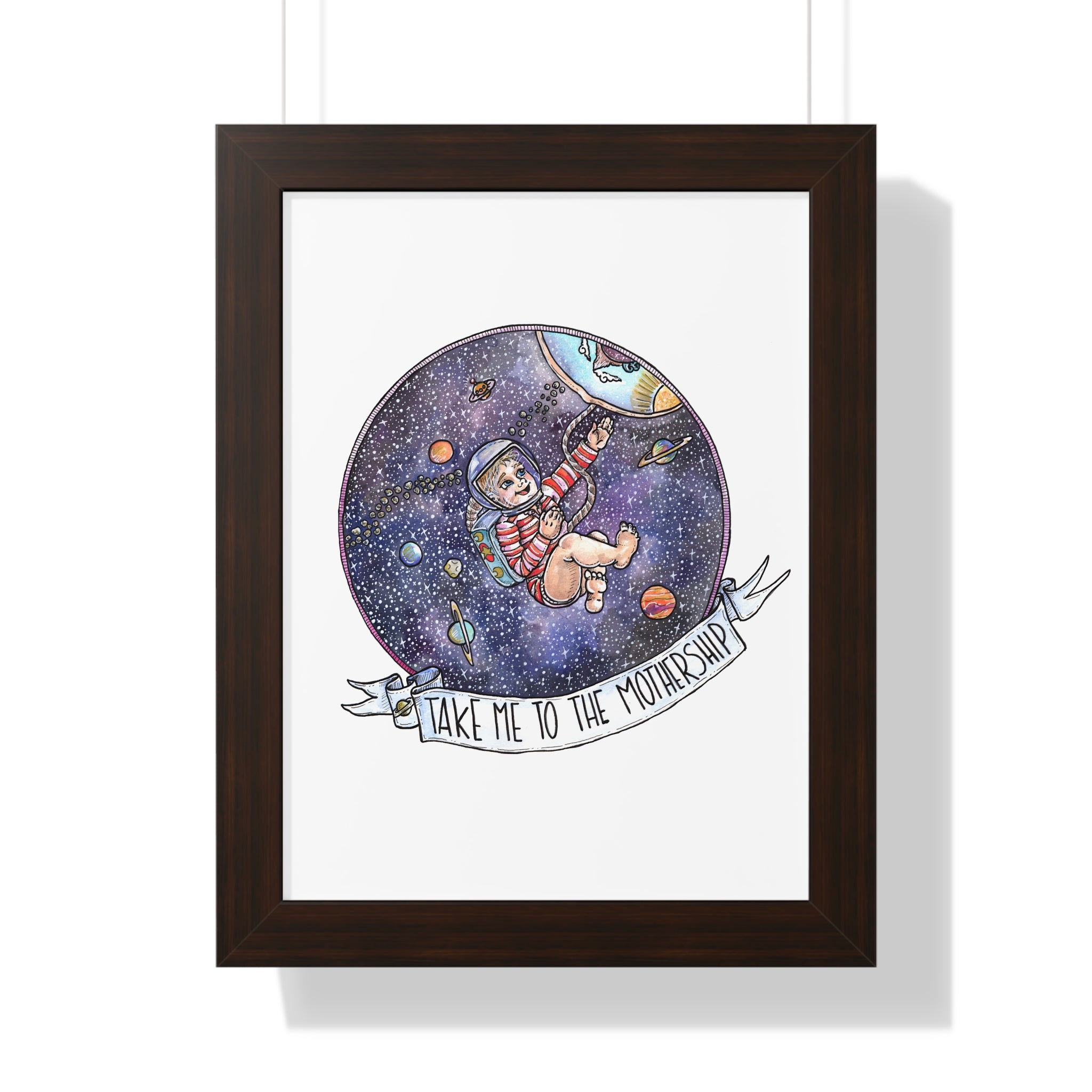TAKE ME TO THE MOTHERSHIP // FRAMED POSTER PRINT