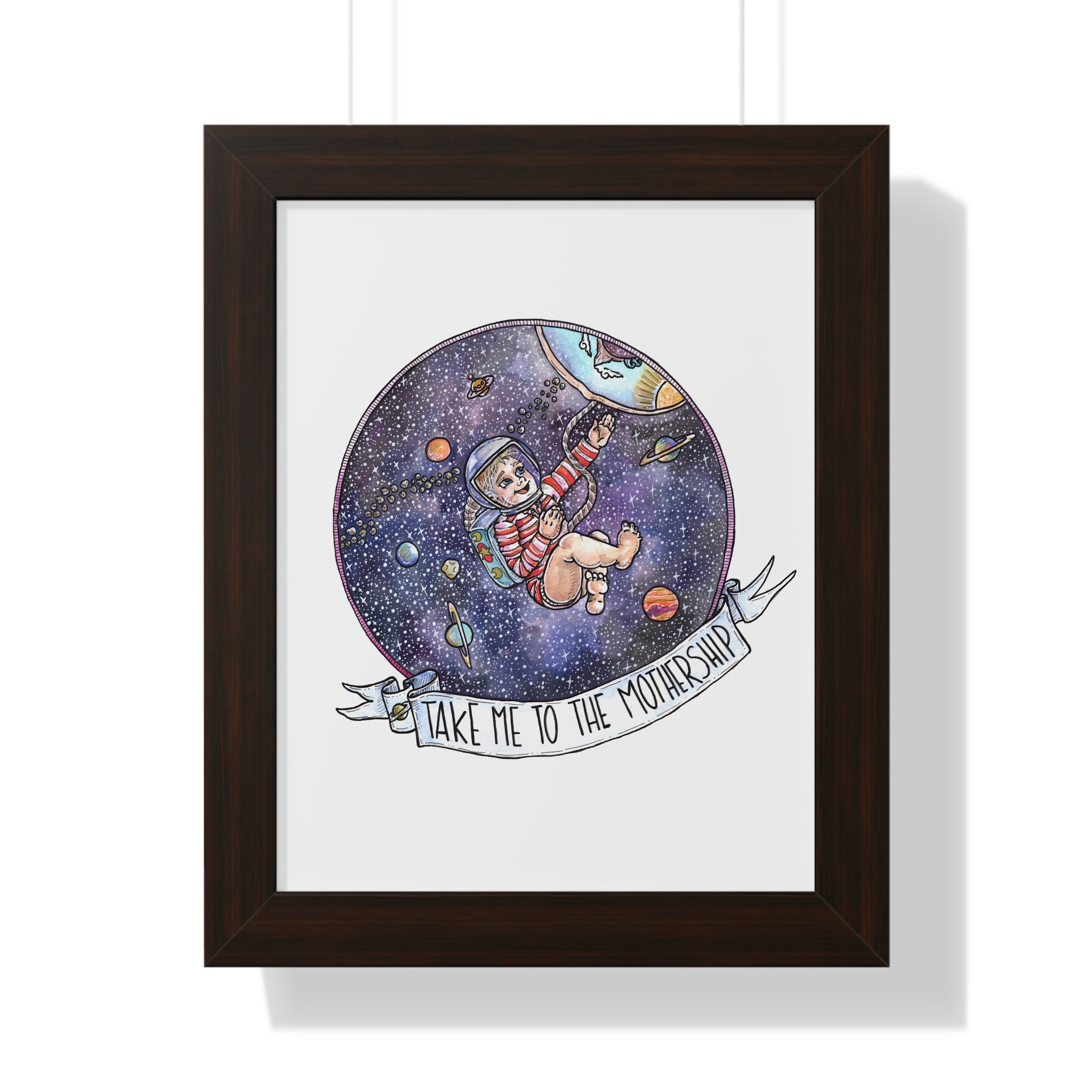 TAKE ME TO THE MOTHERSHIP // FRAMED POSTER PRINT