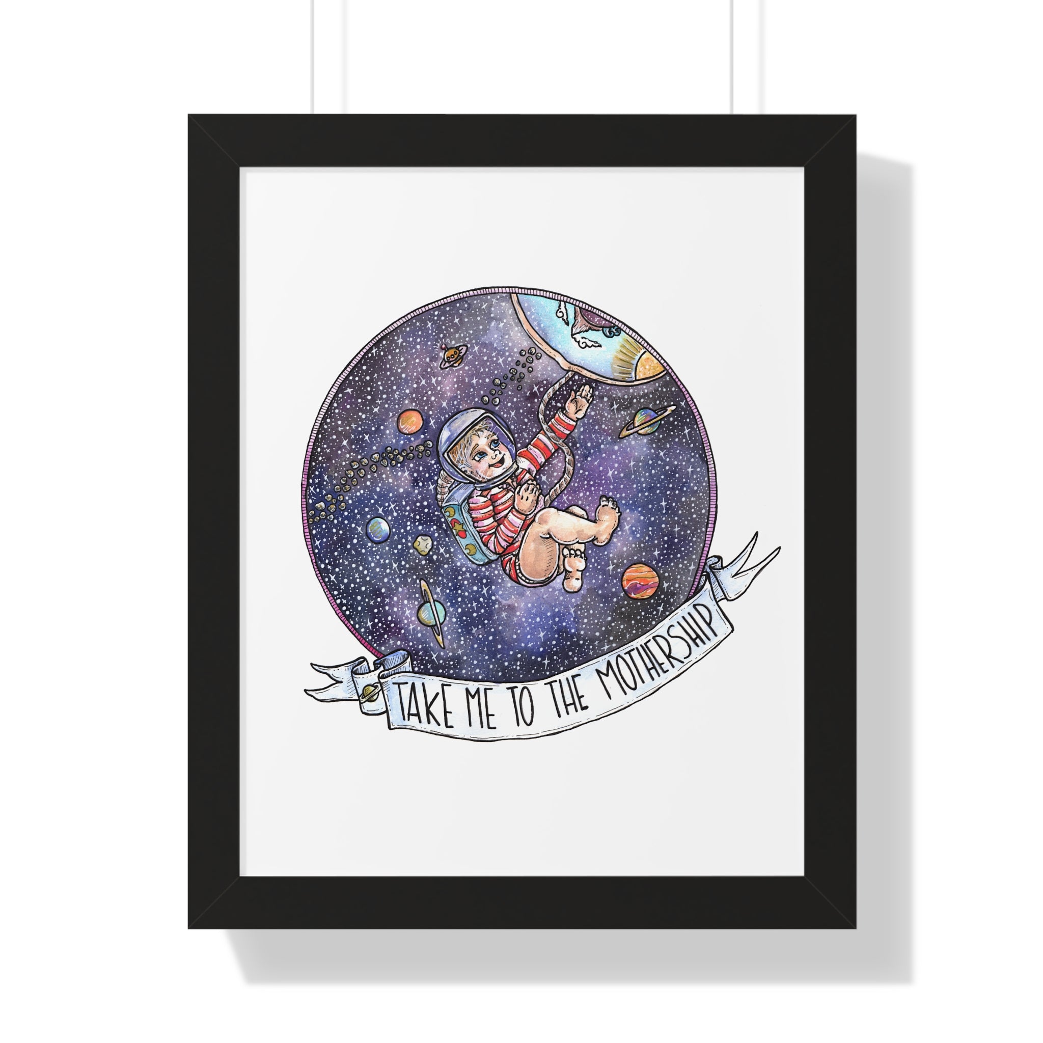 TAKE ME TO THE MOTHERSHIP // FRAMED POSTER PRINT