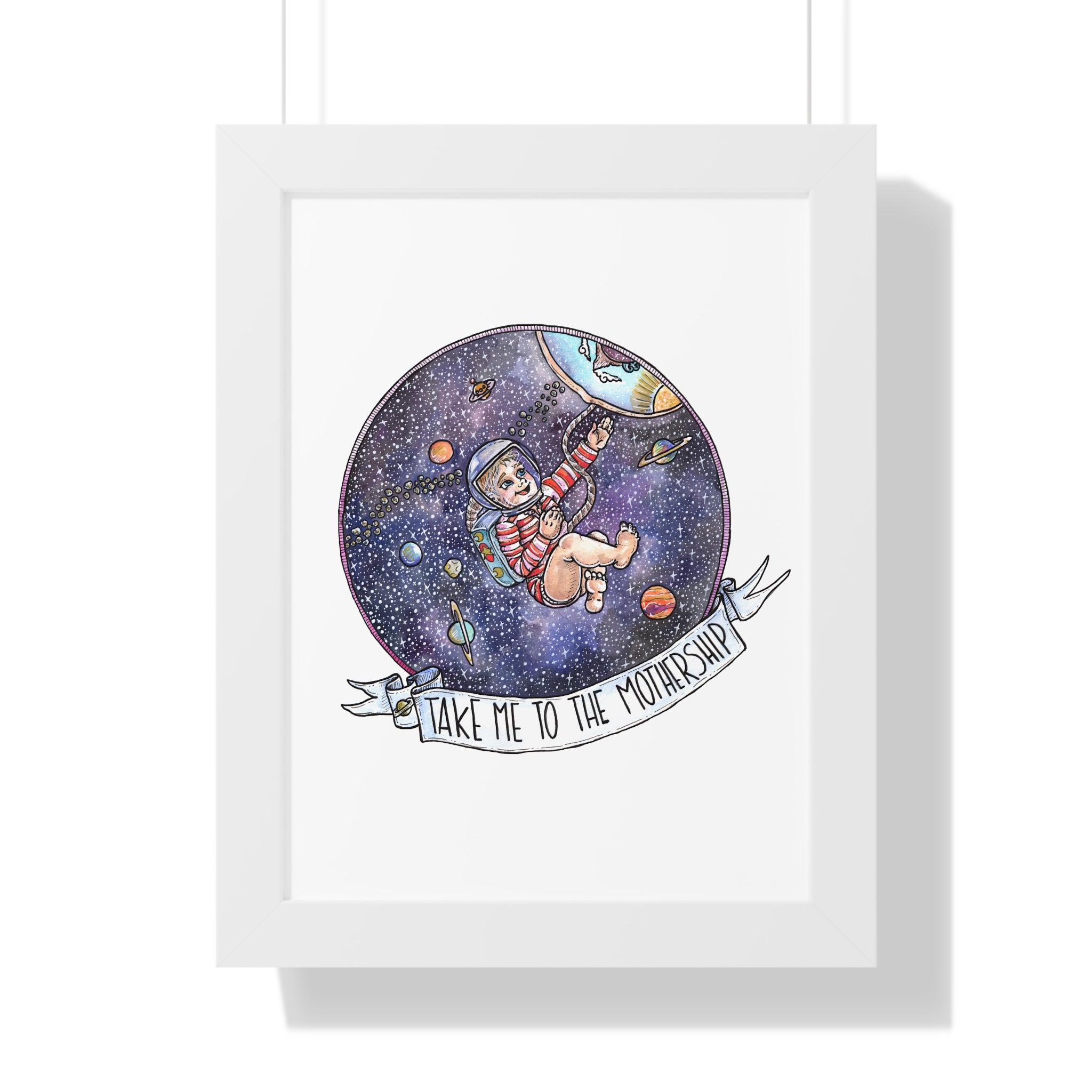 TAKE ME TO THE MOTHERSHIP // FRAMED POSTER PRINT