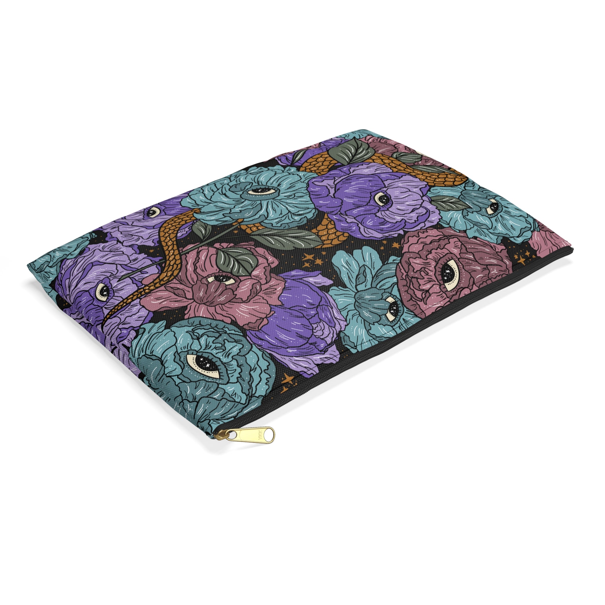 GOTHIC FLORAL // COSMETIC ZIP POUCH