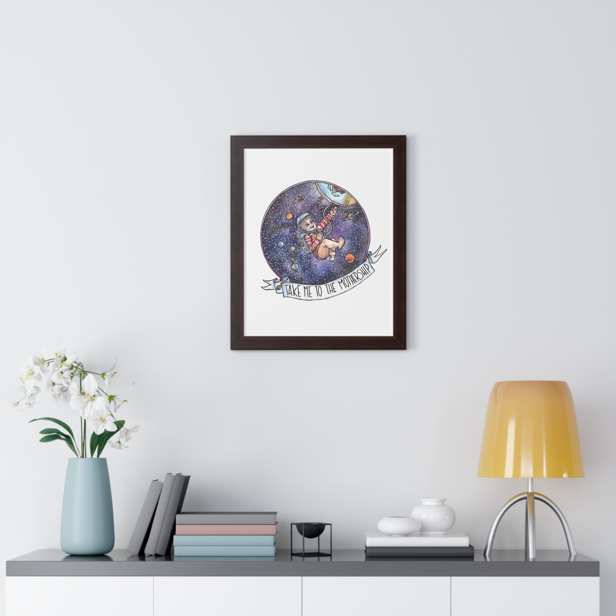 TAKE ME TO THE MOTHERSHIP // FRAMED POSTER PRINT