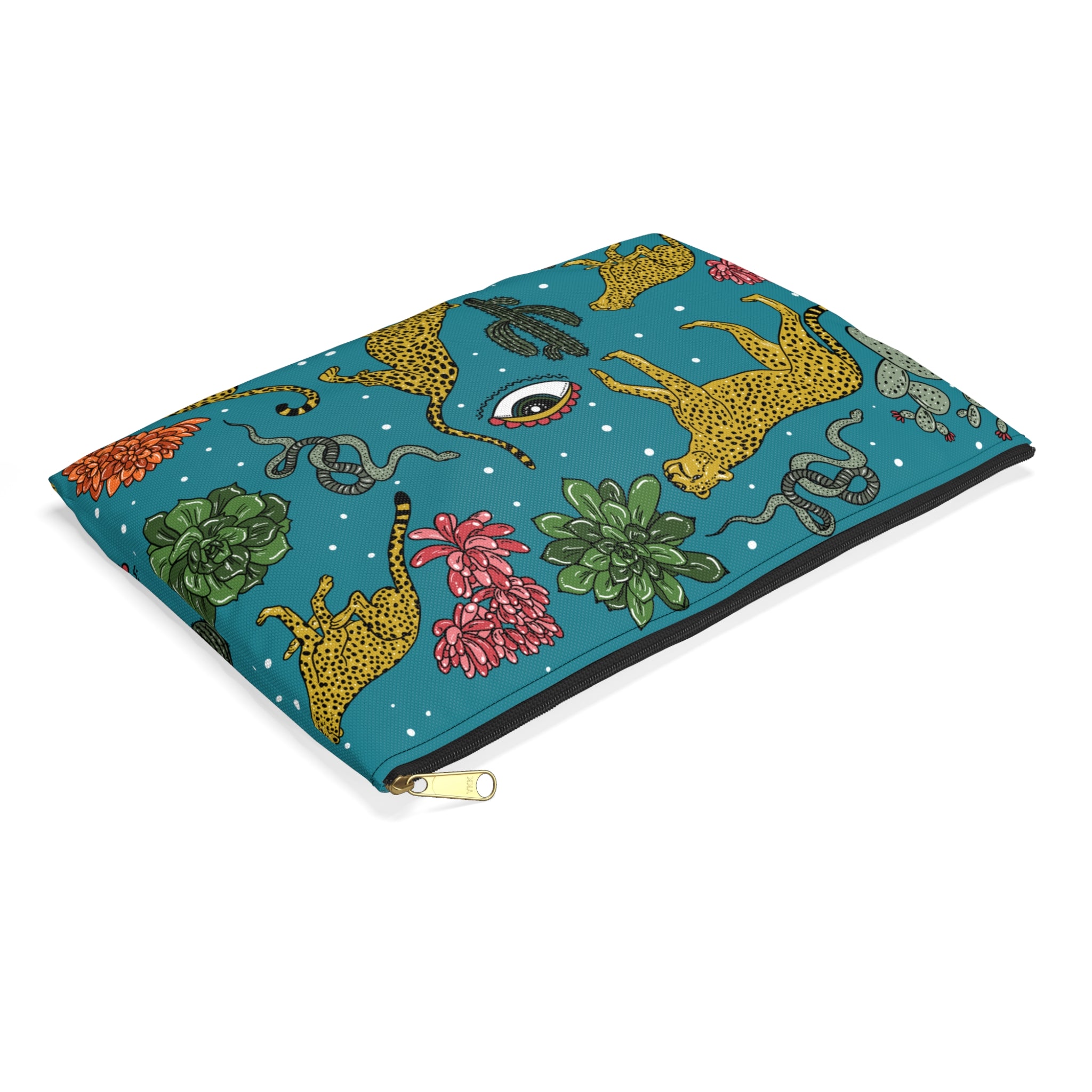 DESERT LEOPARD // COSMETIC ZIP POUCH