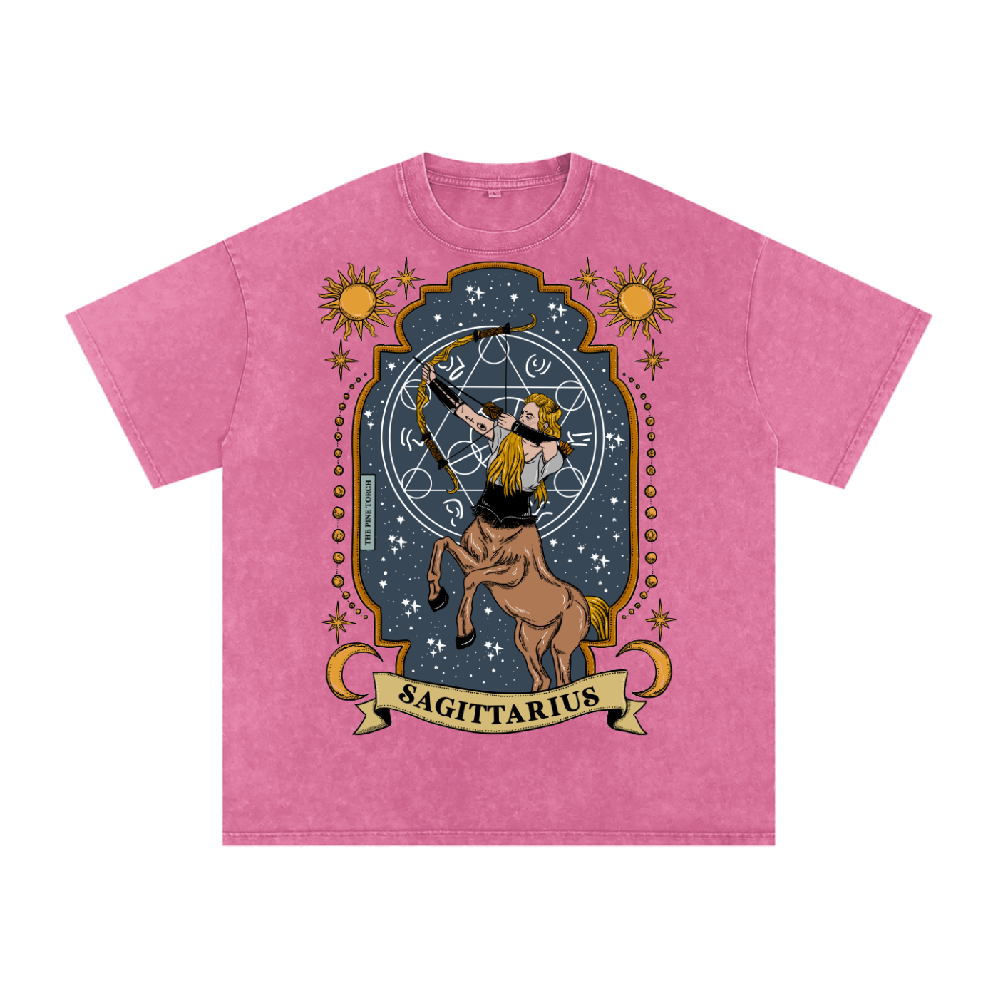 Sagittarius // Snow Washed Oversized Cotton T-Shirt