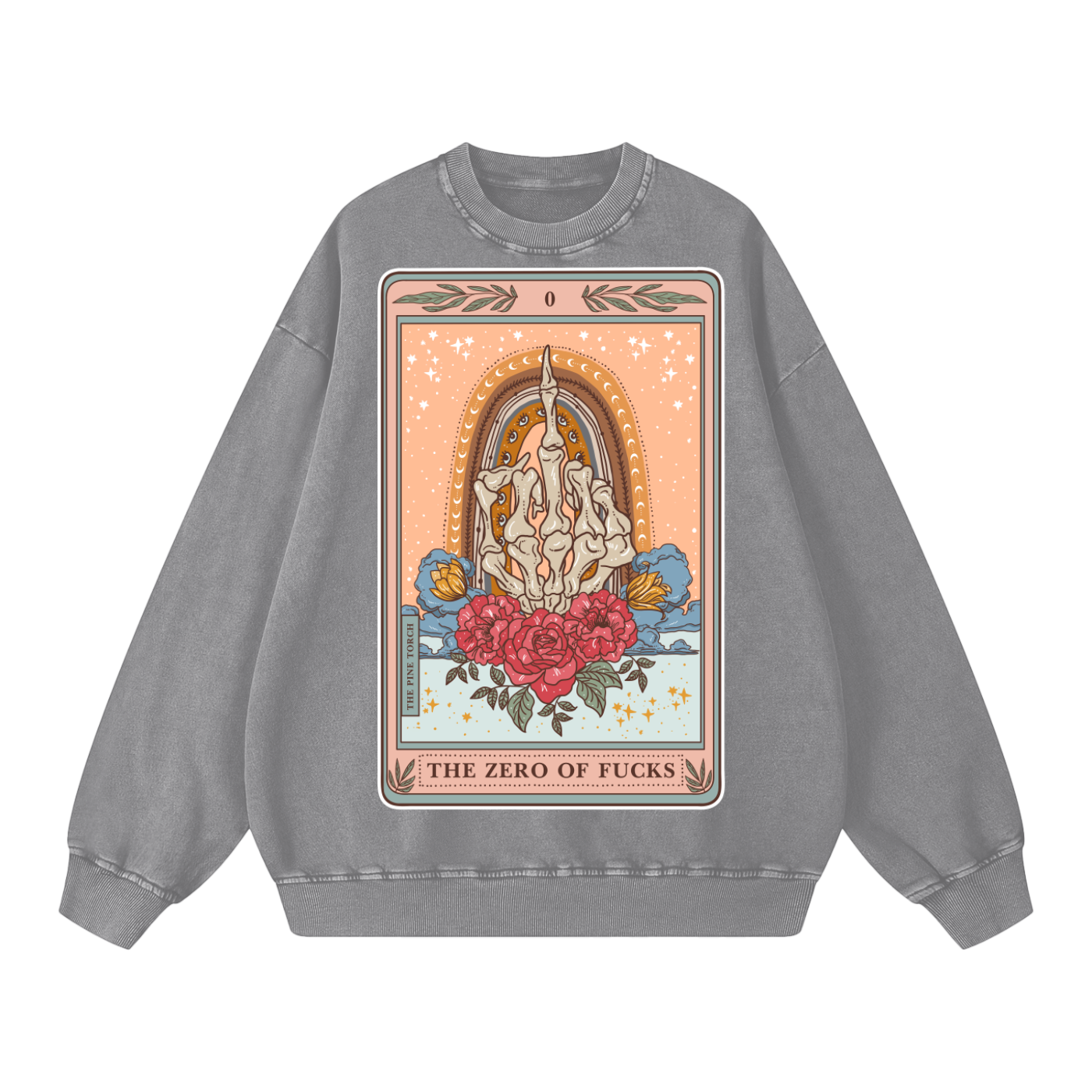 The Zero of Fucks // Snow Washed Oversized Sweatshirt