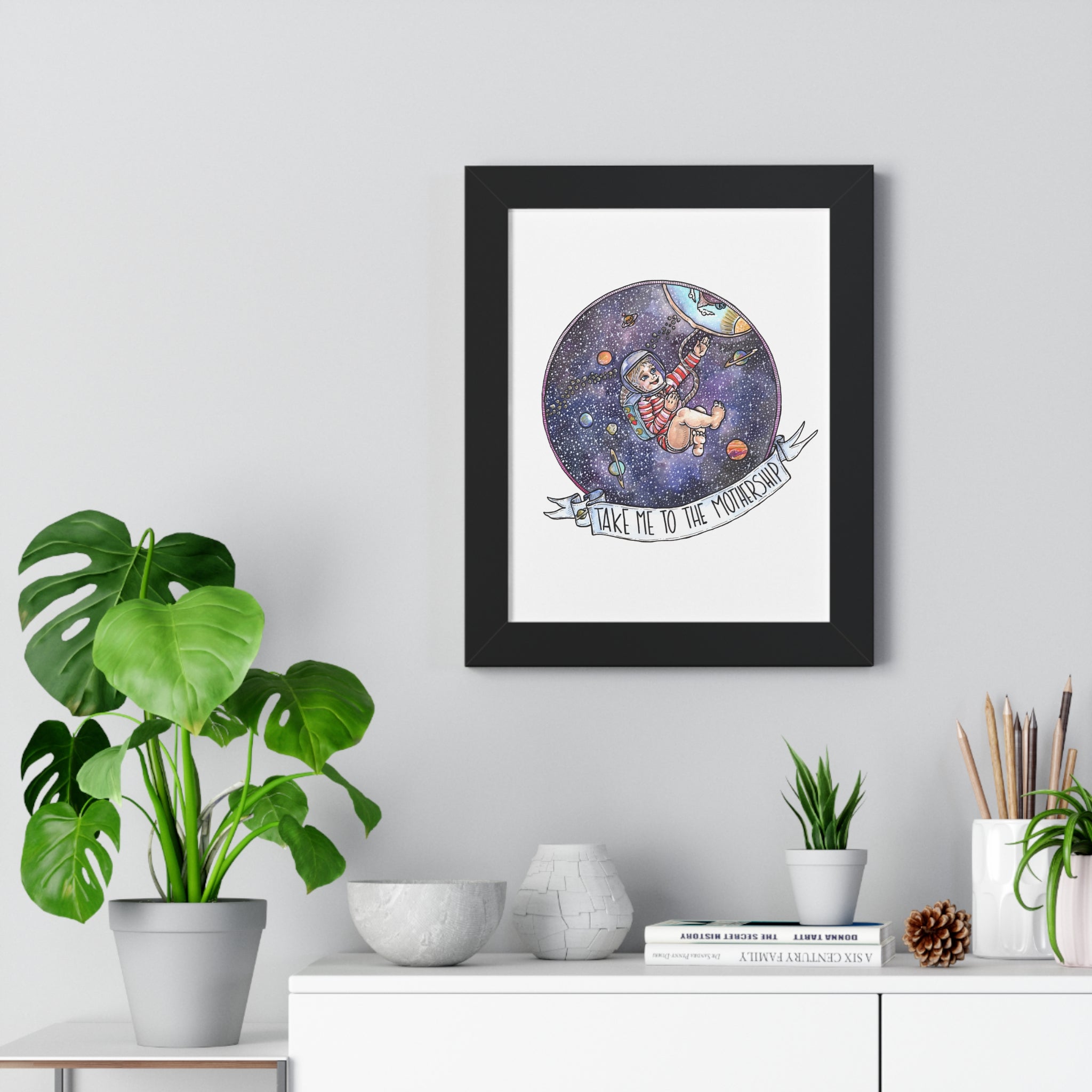 TAKE ME TO THE MOTHERSHIP // FRAMED POSTER PRINT