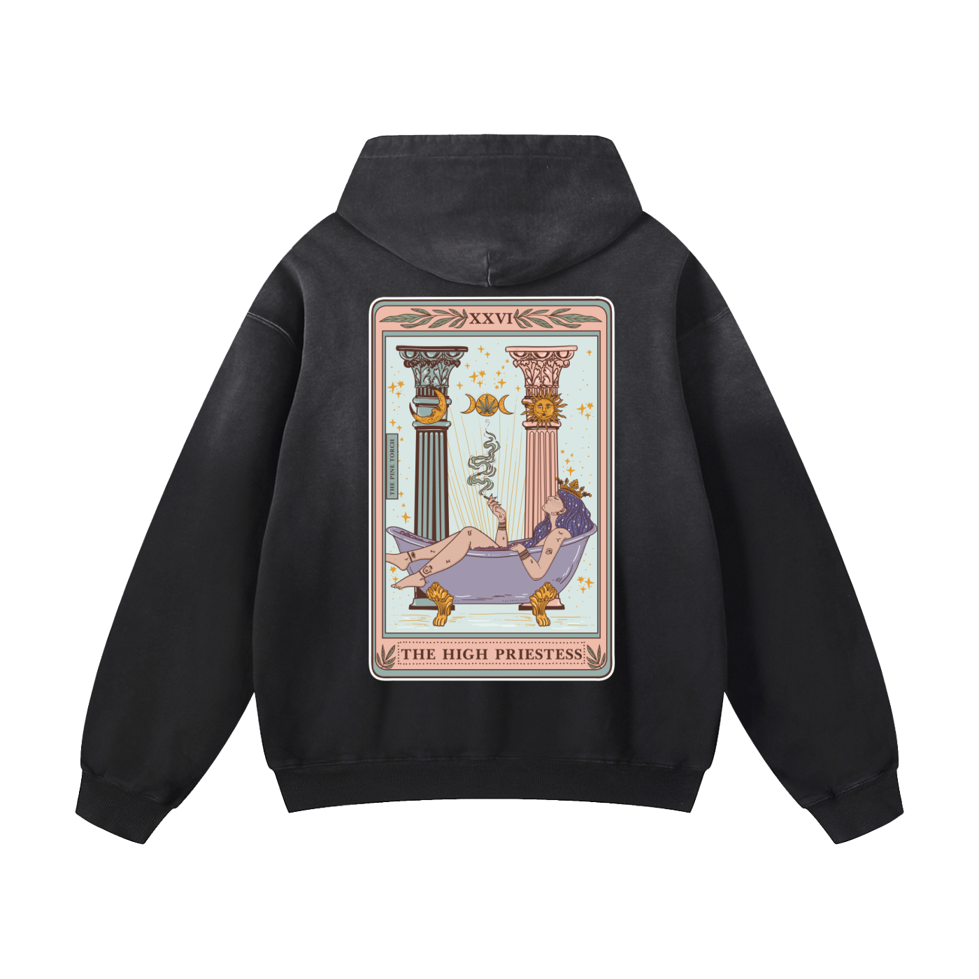 The High Priestess // Heavyweight Sunfade Oversized Hoodie