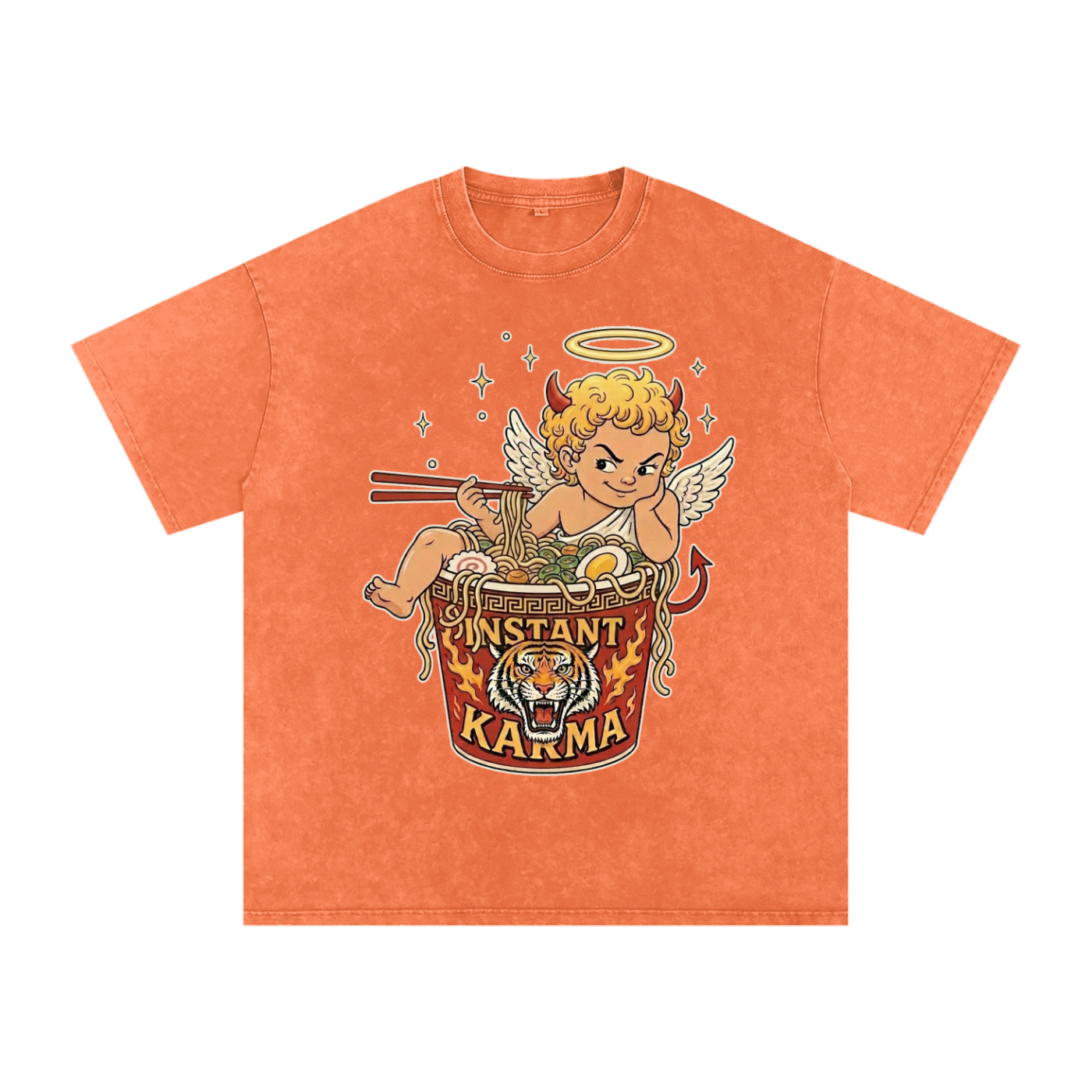 Instant Karma // Snow Washed Oversized Cotton T-Shirt