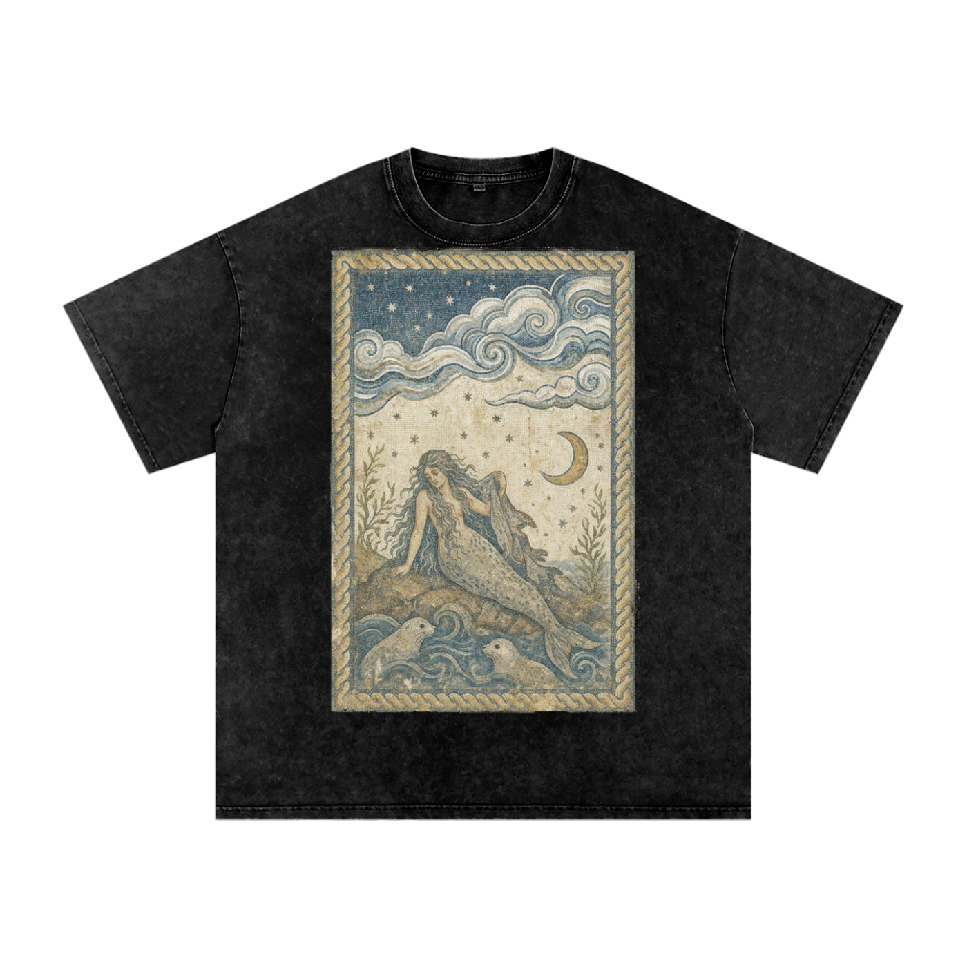 Selkie Moon // Snow Washed Oversized Cotton T-Shirt