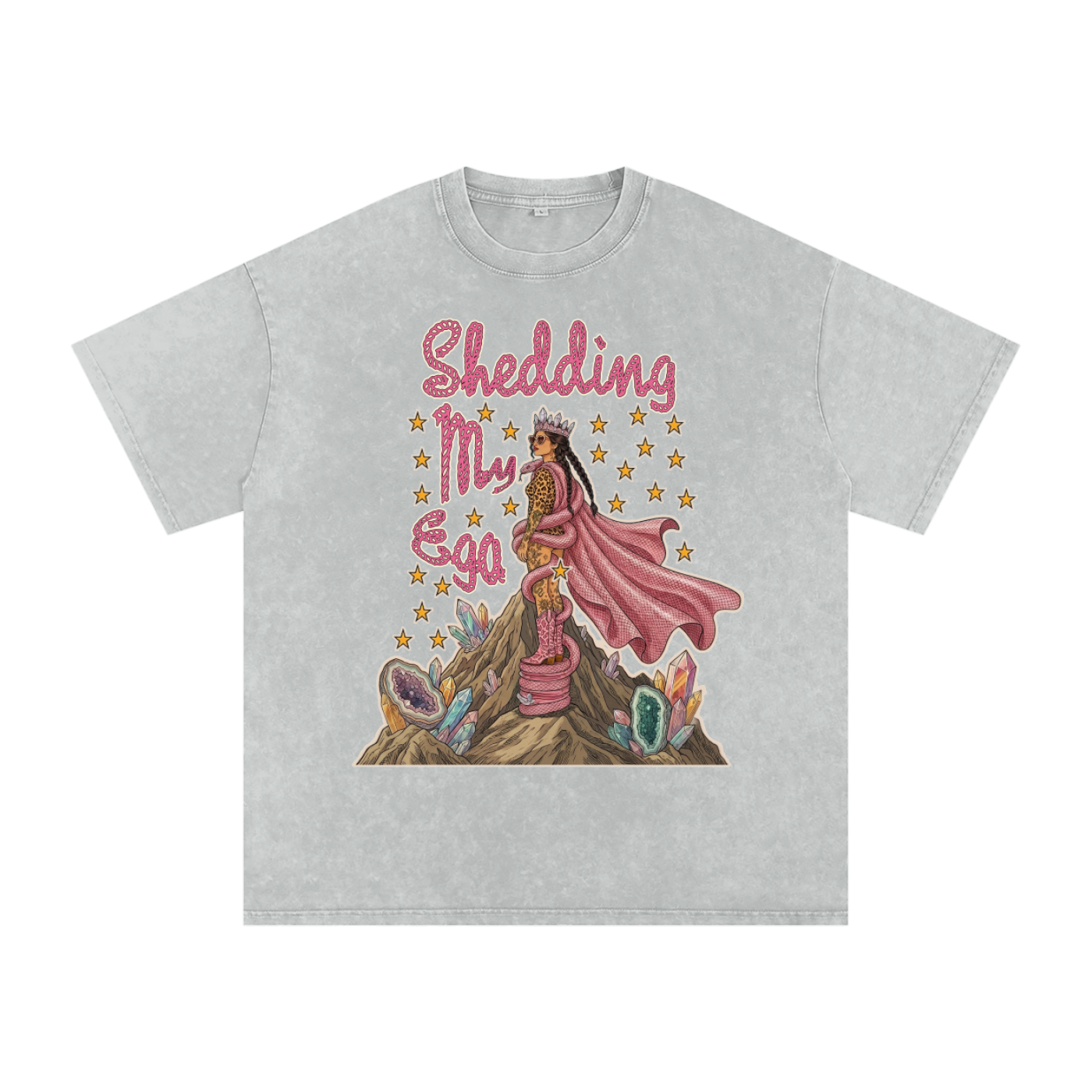 Shedding My Ego // Snow Washed Oversized Cotton T-Shirt