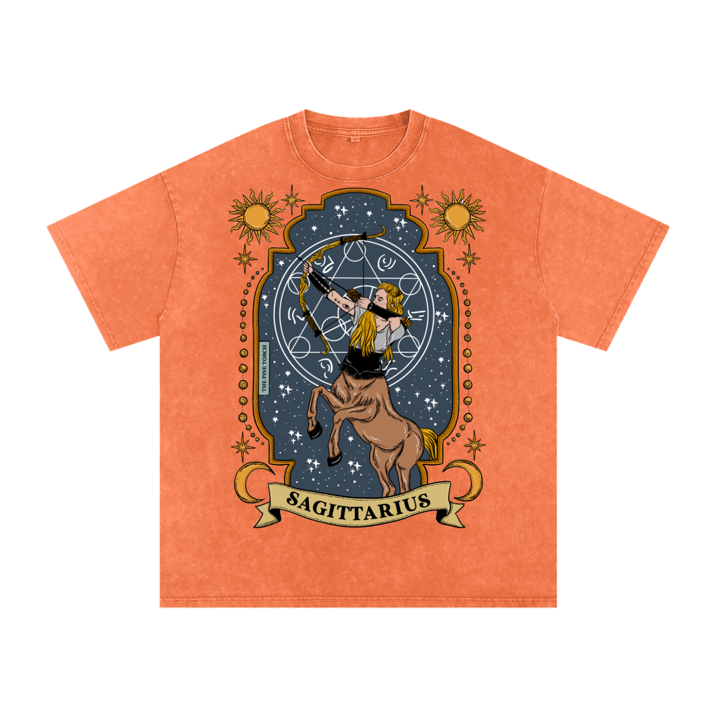 Sagittarius // Snow Washed Oversized Cotton T-Shirt