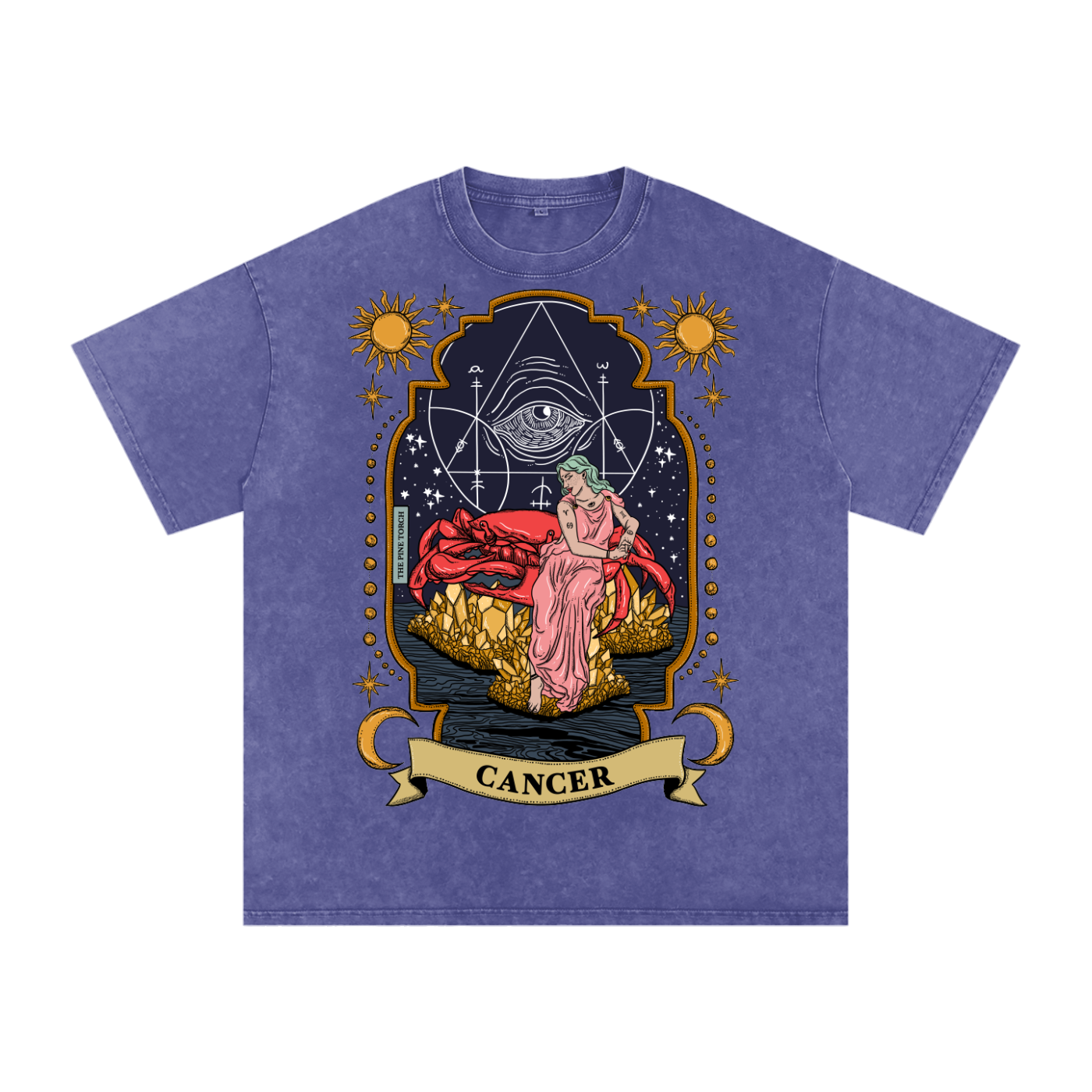 Cancer // Snow Washed Oversized Cotton T-Shirt