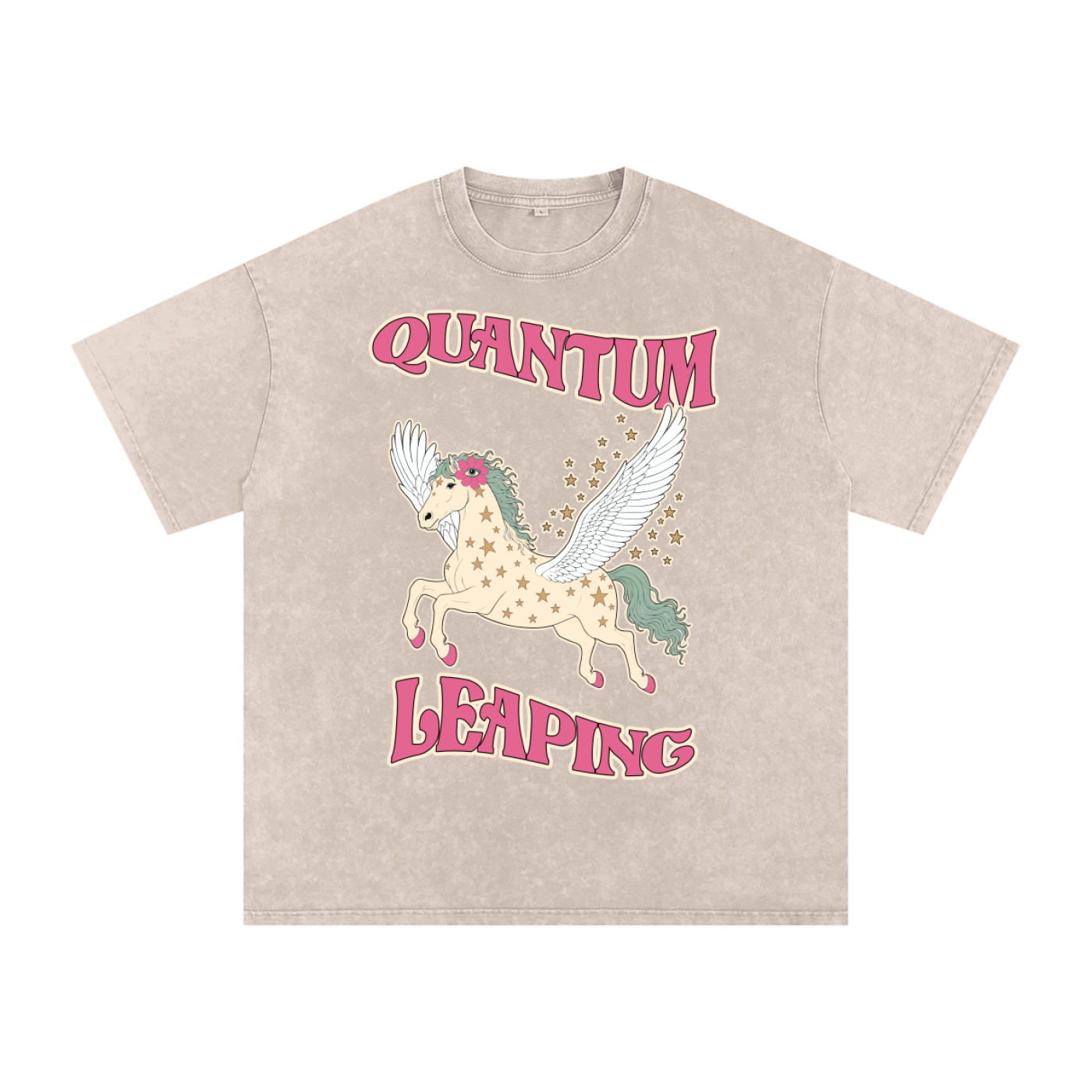 Quantum Leaping // Snow Washed Oversized Cotton T-Shirt