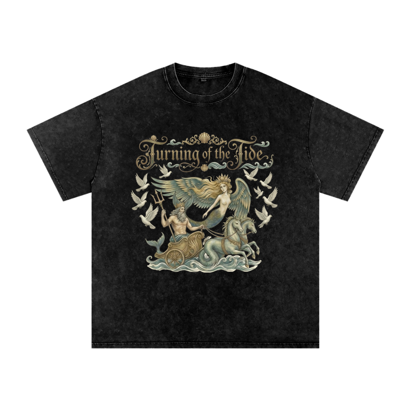 Turning of the Tide // Snow Washed Oversized Cotton T-Shirt
